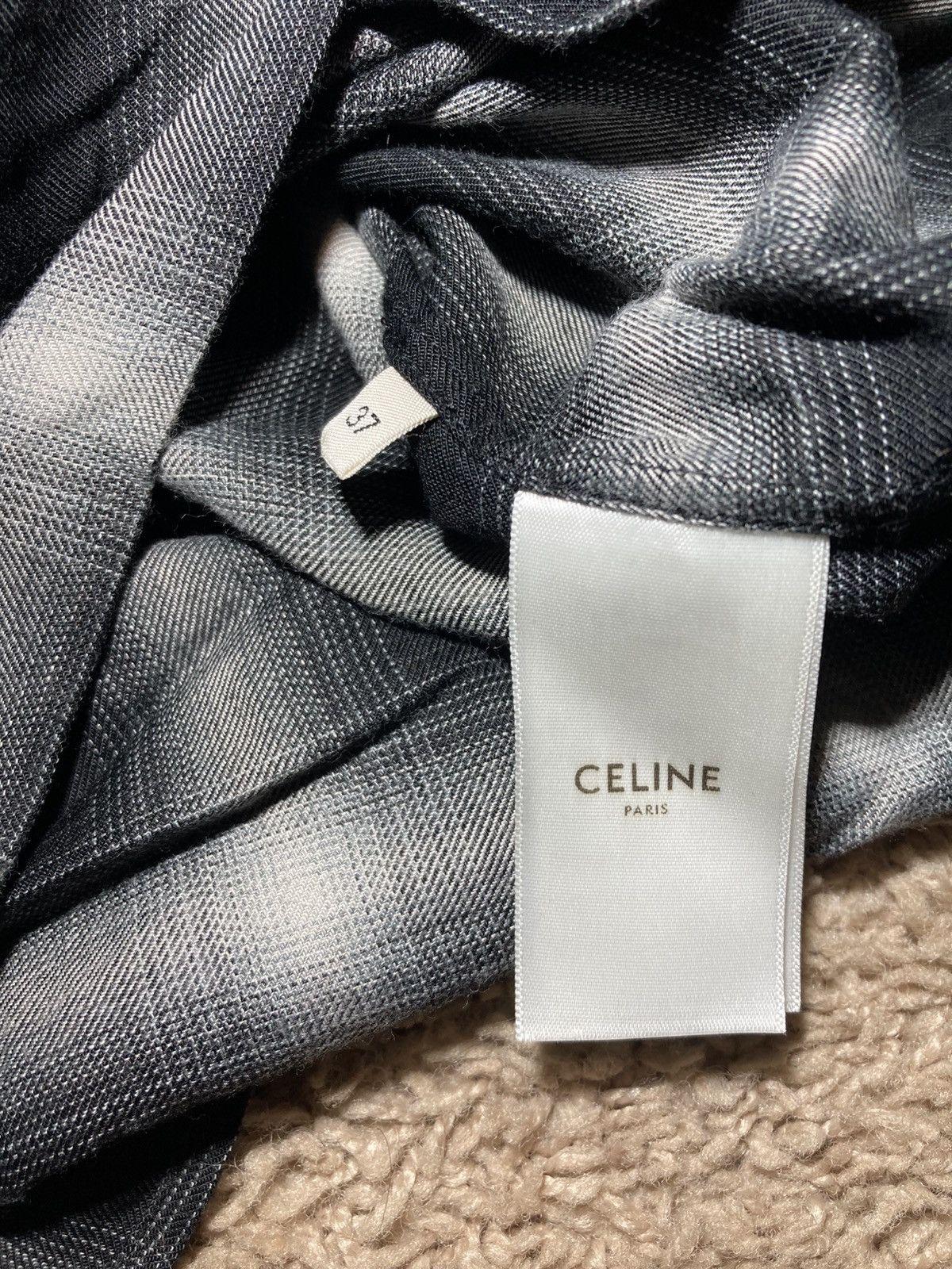 Celine SS19 Celine Shadow Plaid Western Shirt Viscose 2019 Hedi 37 Size US S / EU 44-46 / 1 - 9 Thumbnail