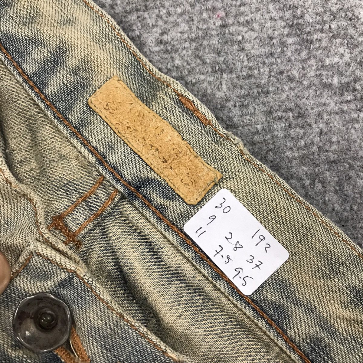 If Six Was Nine FLARE GOA DISTRESSED DENIM BOOT CUT RUSTY DENIM PANTS Size US 30 / EU 46 - 19 Thumbnail