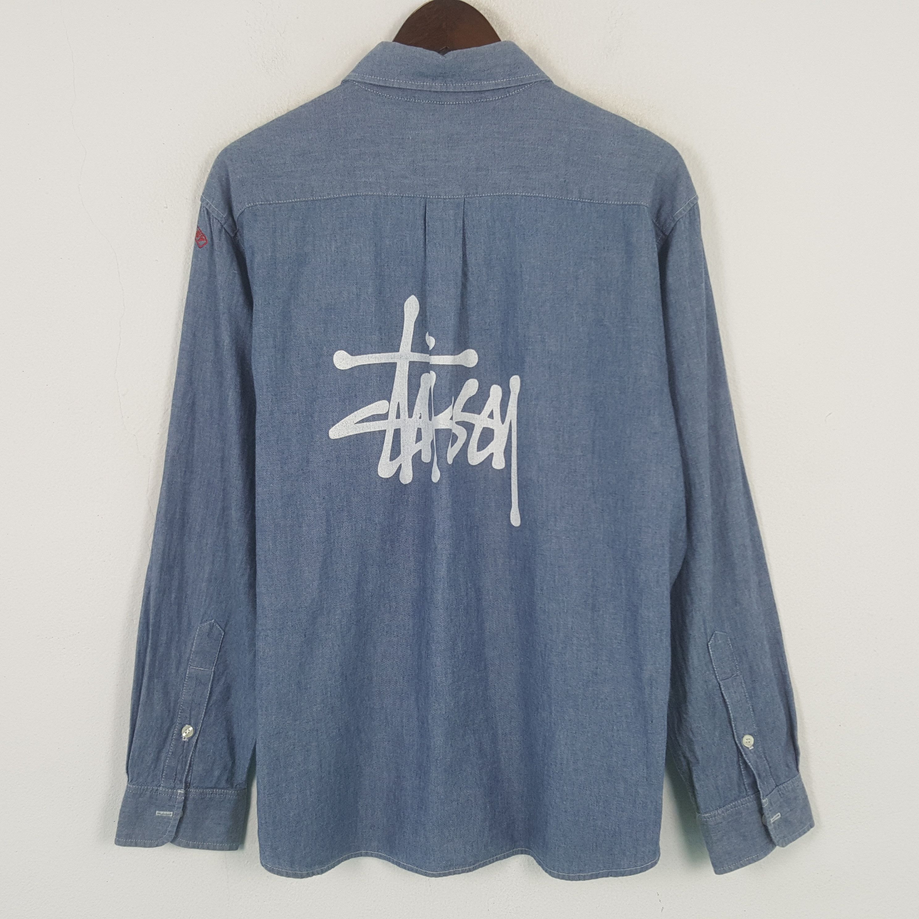 Vintage Stussy Custom Logo Button Up Shirt