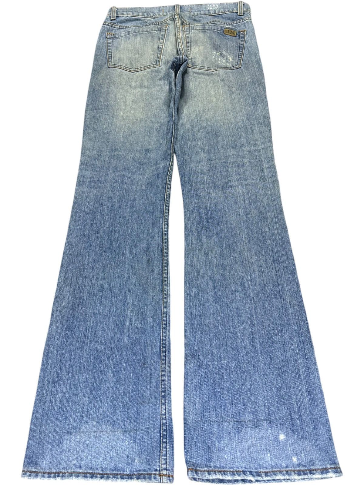 Japanese Brand Vintage Japanese Brand Blue Wash Distressed Flare Jeans Size US 30 / EU 46 - 2 Thumbnail
