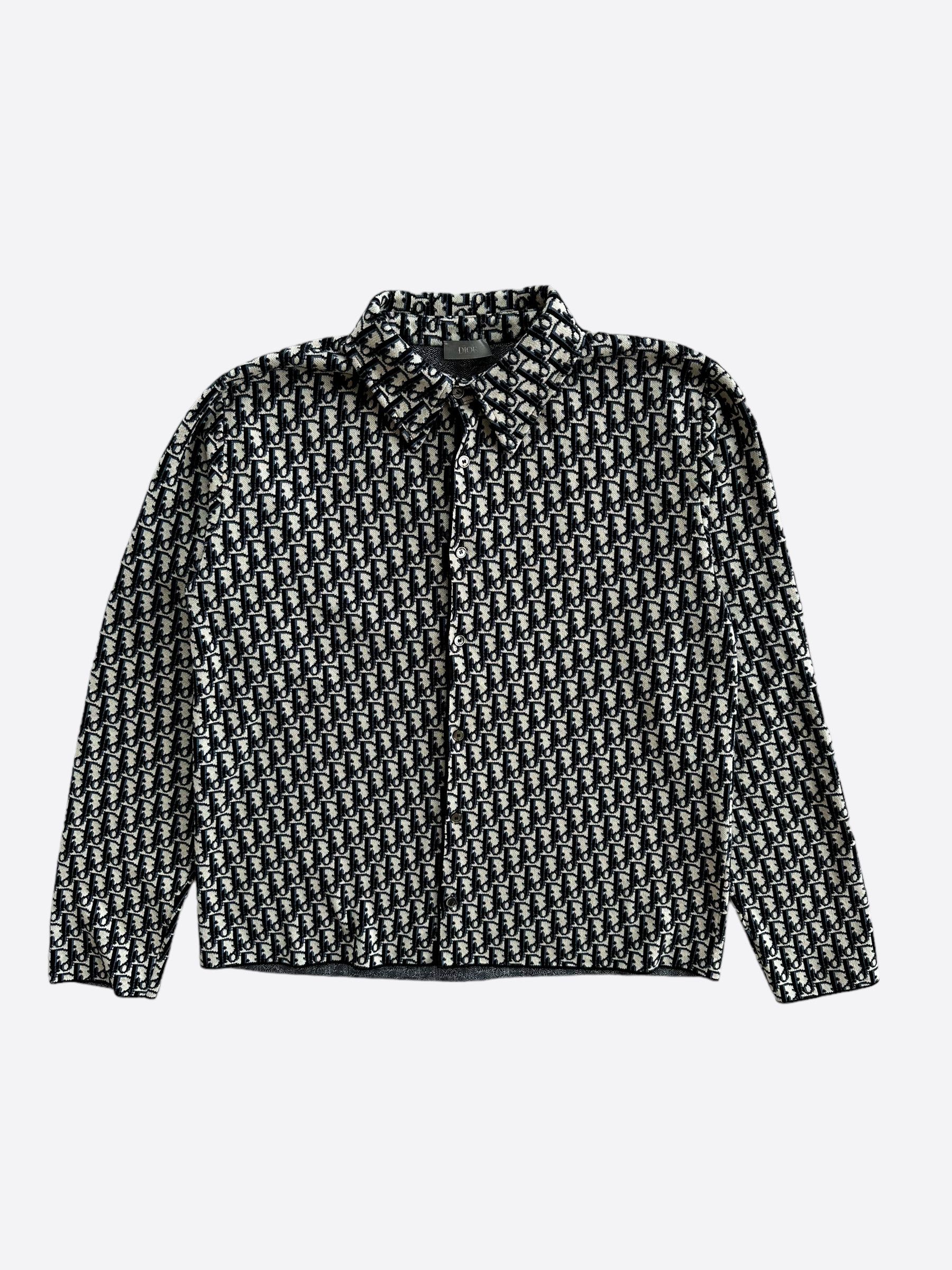 Dior Oblique Blue Monogram Button Up Shirt