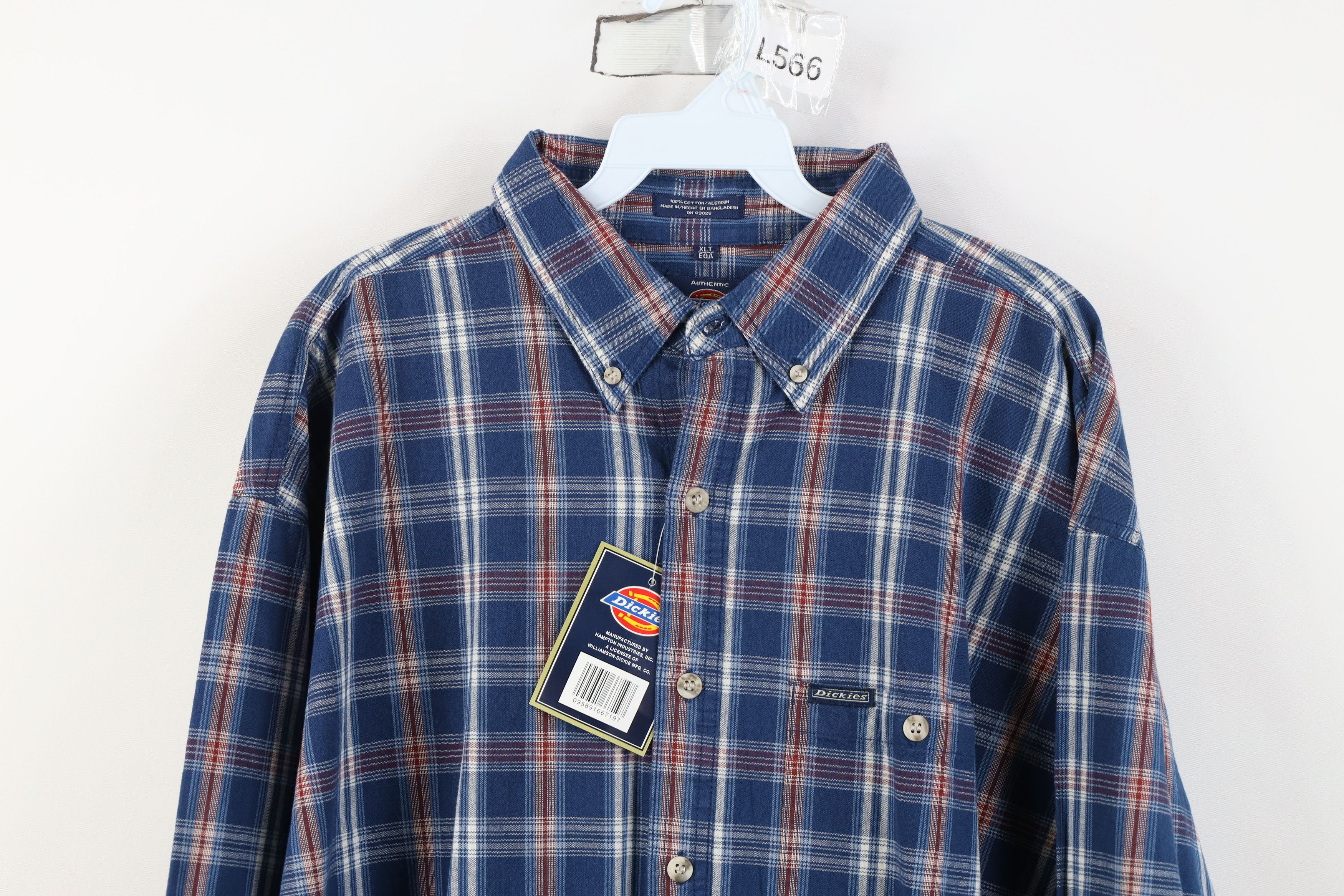 Dickies Deadstock Vintage Dickies Collared Button Down Shirt Plaid Size US XL / EU 56 / 4 - 2 Thumbnail