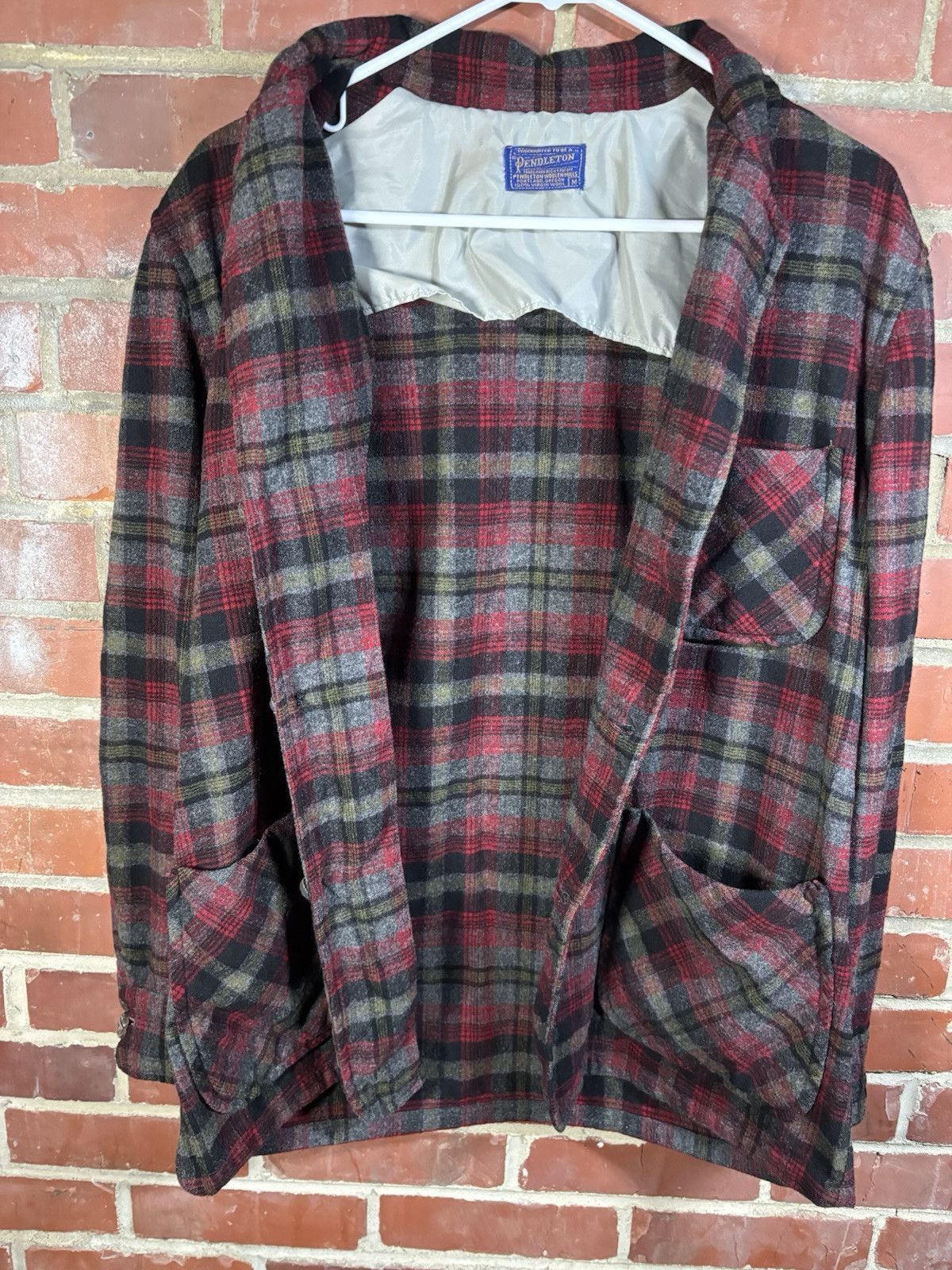 Pendleton Vintage 60s Pendleton Checkered Wool Button Jacket Sz M Size US M / EU 48-50 / 2 - 9 Thumbnail
