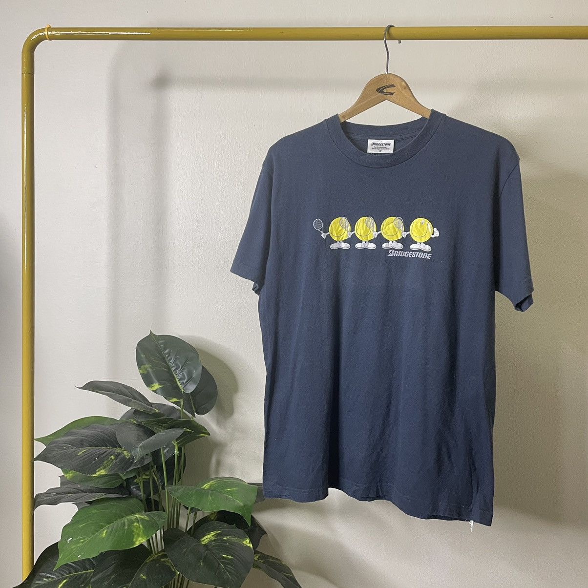 Vintage Vintage 1990s Bridgestone Tennis Promo T Shirt Size US M / EU 48-50 / 2 - 1 Thumbnail