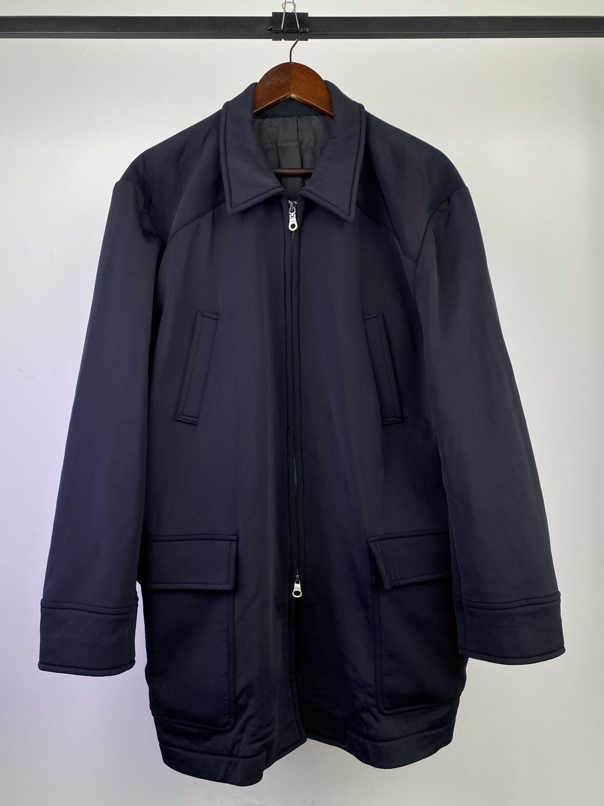 Tete Homme Tete Homme 00s Nylon Blend Belted Trench Coat Japan Size US L / EU 52-54 / 3 - 1 Thumbnail