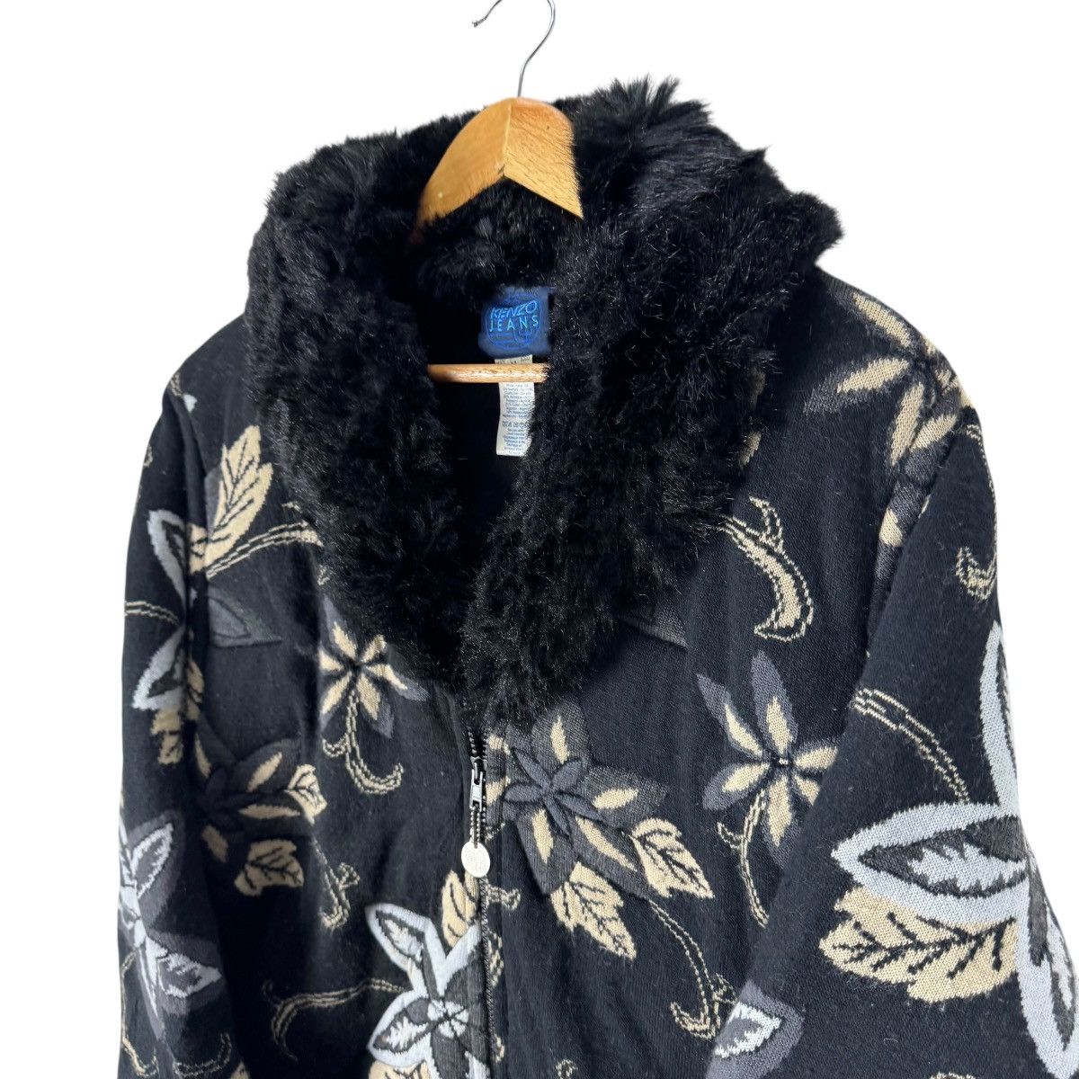 Kenzo ☀️KENZO FUR COLLAR BEAUTIFUL FLOWER LONG JACKET Size M / US 6-8 / IT 42-44 - 5 Thumbnail