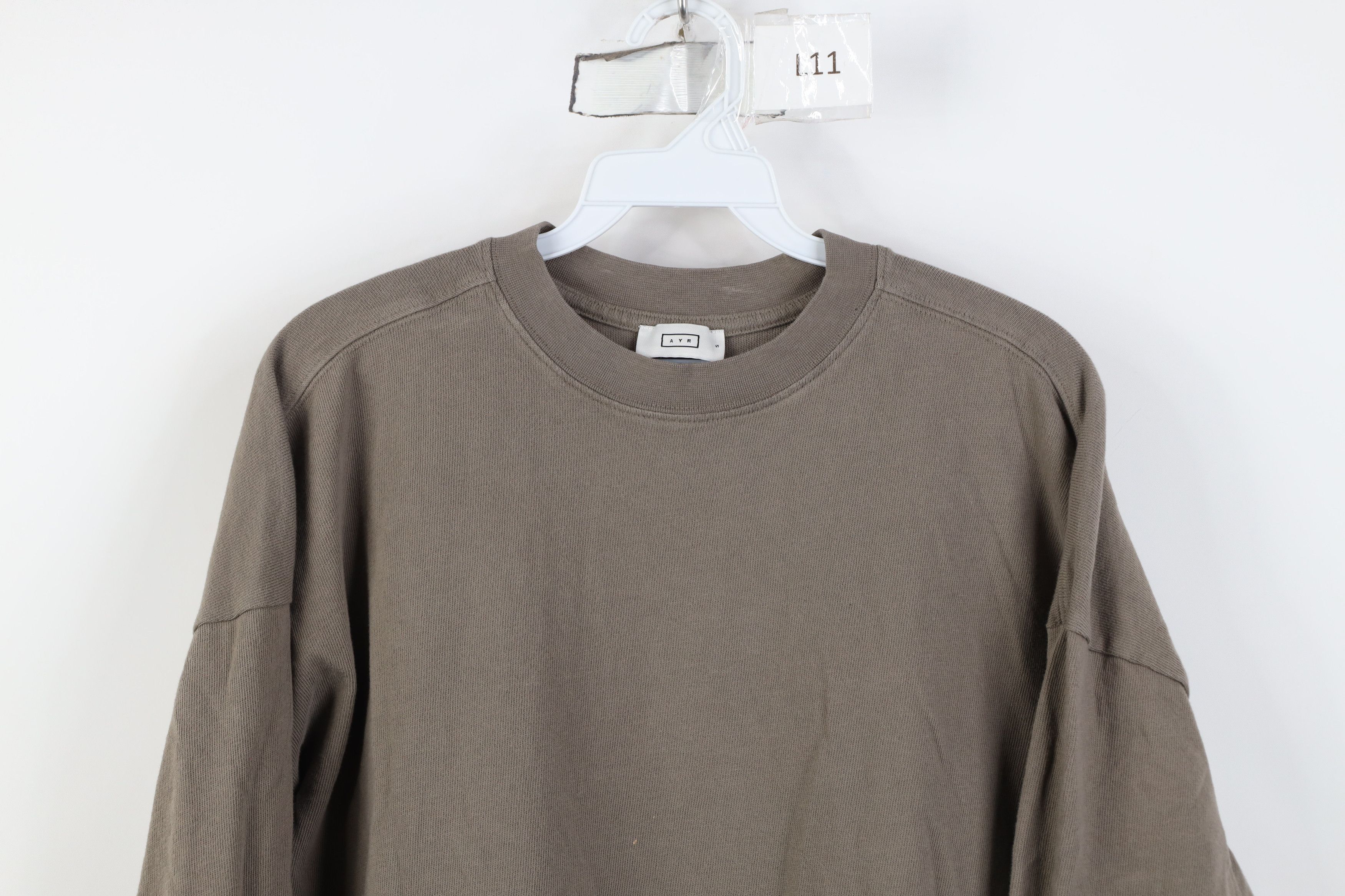 Vintage AYR All Year Round Ribbed Knit Long Sleeve T-Shirt Beige Size US S / EU 44-46 / 1 - 2 Thumbnail