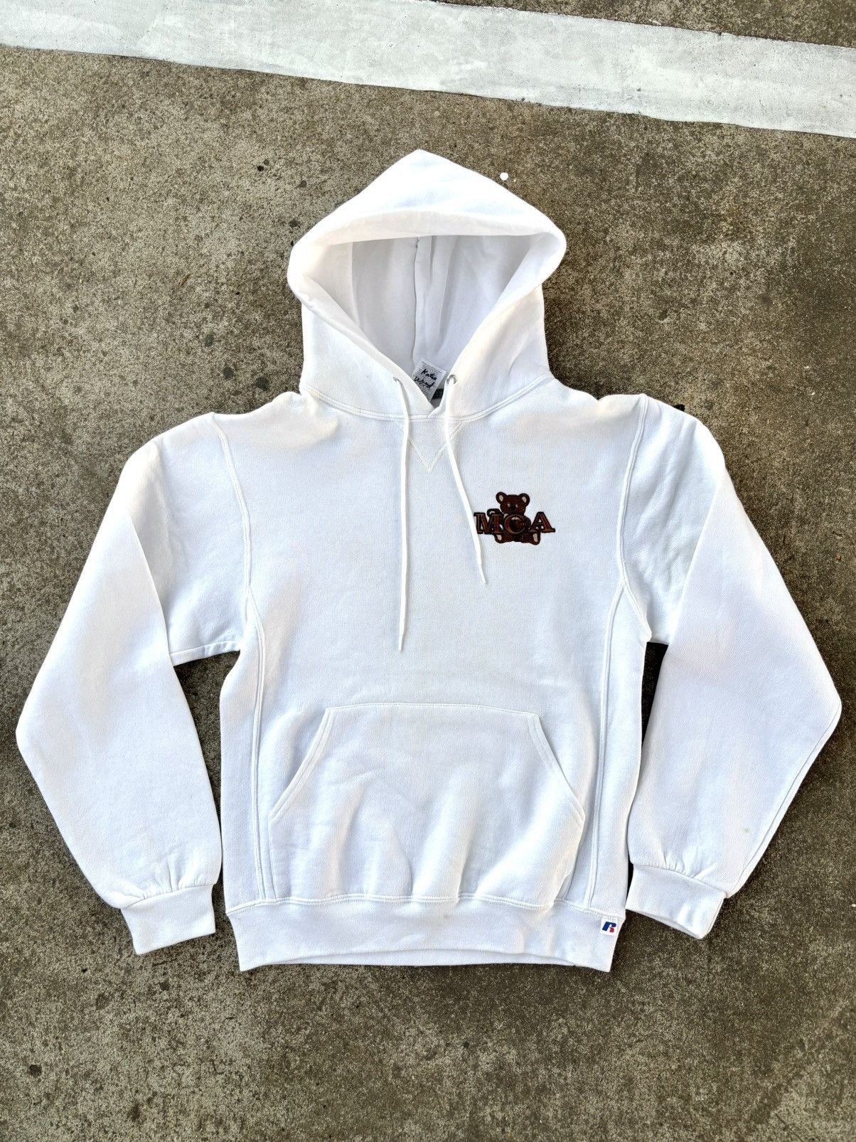 Vintage Vintage Russell Athletic Hoodie White Size US S / EU 44-46 / 1 - 1 Thumbnail