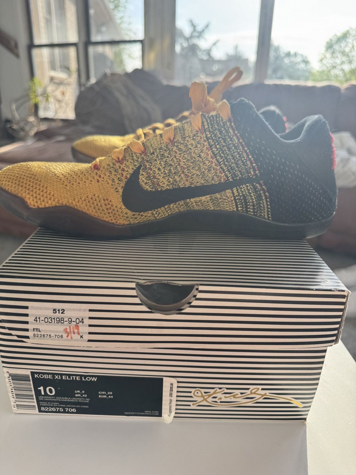 Nike Nike Kobe XI Elite Low Bruce Lee Yellow Basketball Shoes Size US 10 / EU 43 - 7 Thumbnail