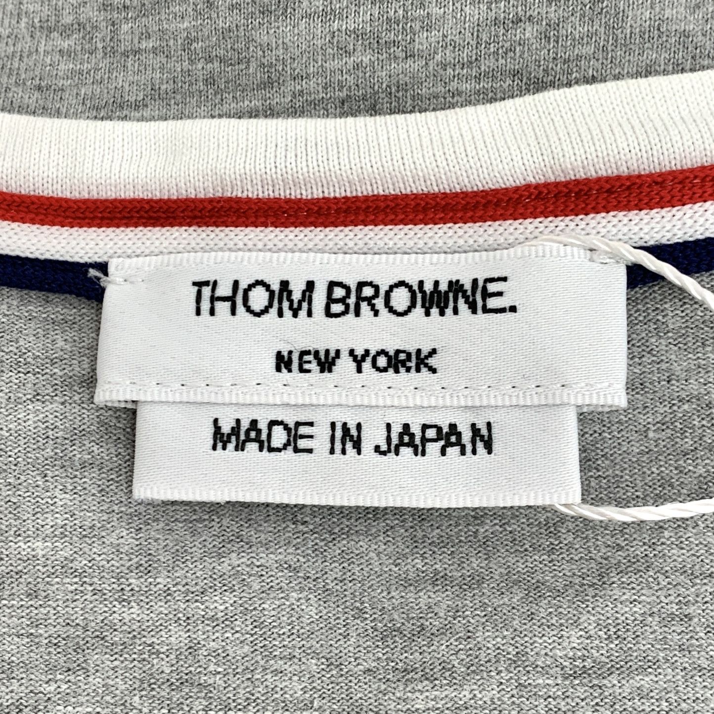 Tom Ford Thom Browne Gray White-Trimmed Crewneck T-Shirt (5) Size US XXL / EU 58 / 5 - 2 Thumbnail