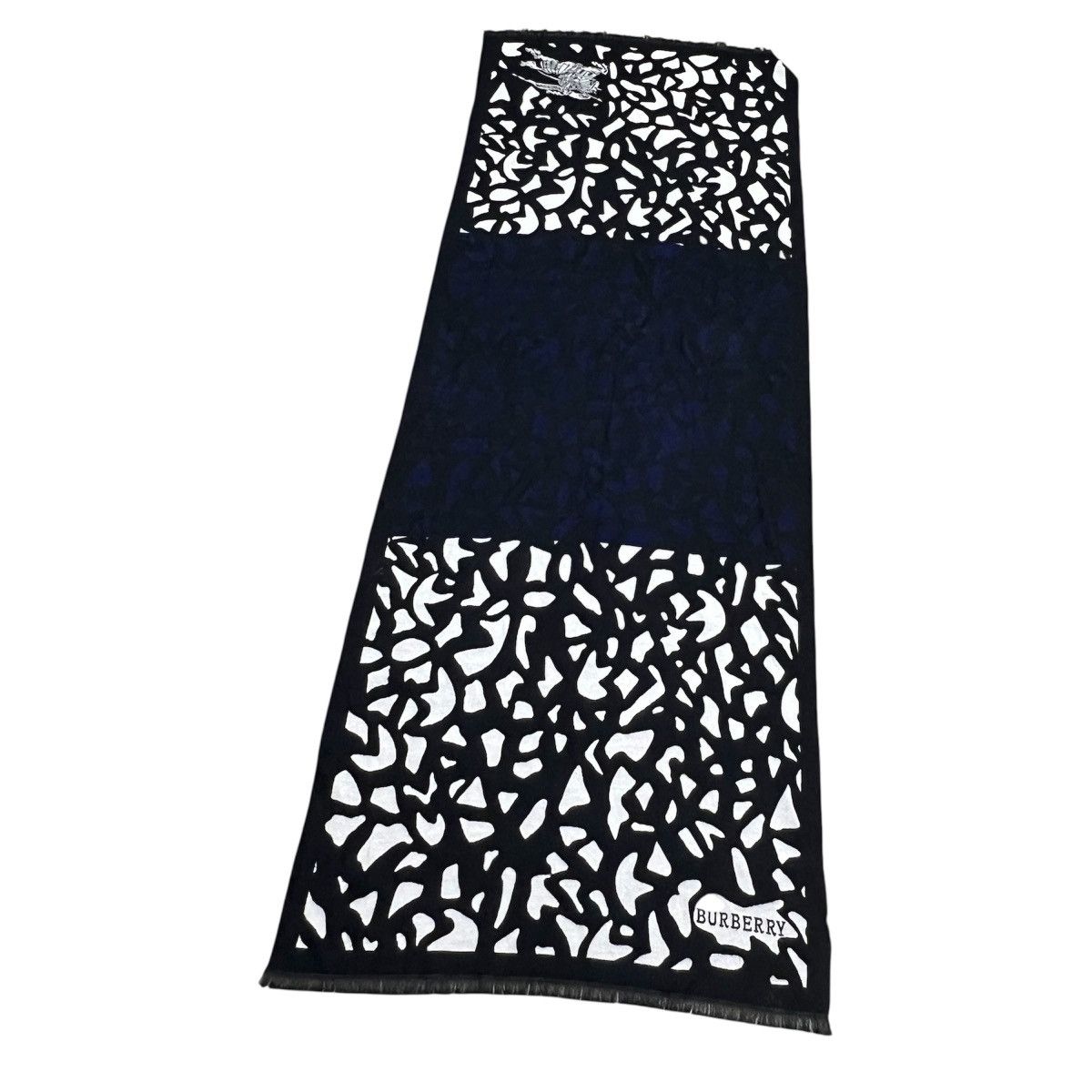 Burberry Burberry Prorsum Cashmere Scarf Made in Scotland Black Logo Size ONE SIZE - 3 Thumbnail
