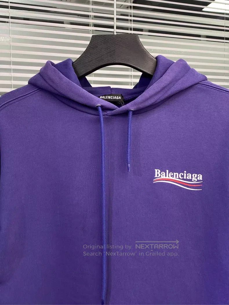 Balenciaga Balenciaga Coca-Cola Wave Print Logo Blue Hoodie Sweatshir Size US L / EU 52-54 / 3 - 3 Thumbnail