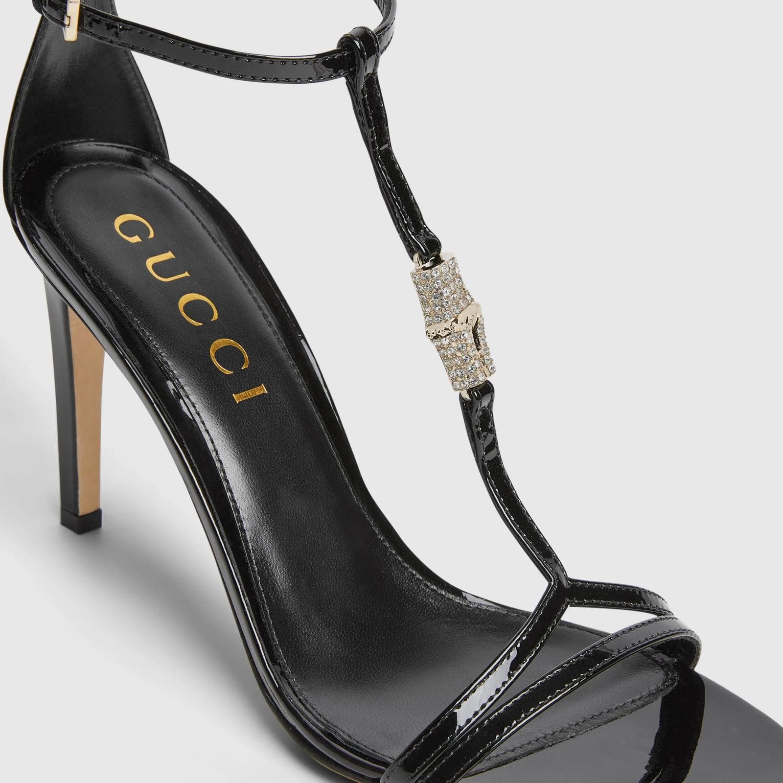 Gucci Gucci Bamboo Crystal Sandals Size US 7.5 / IT 37.5 - 3 Thumbnail