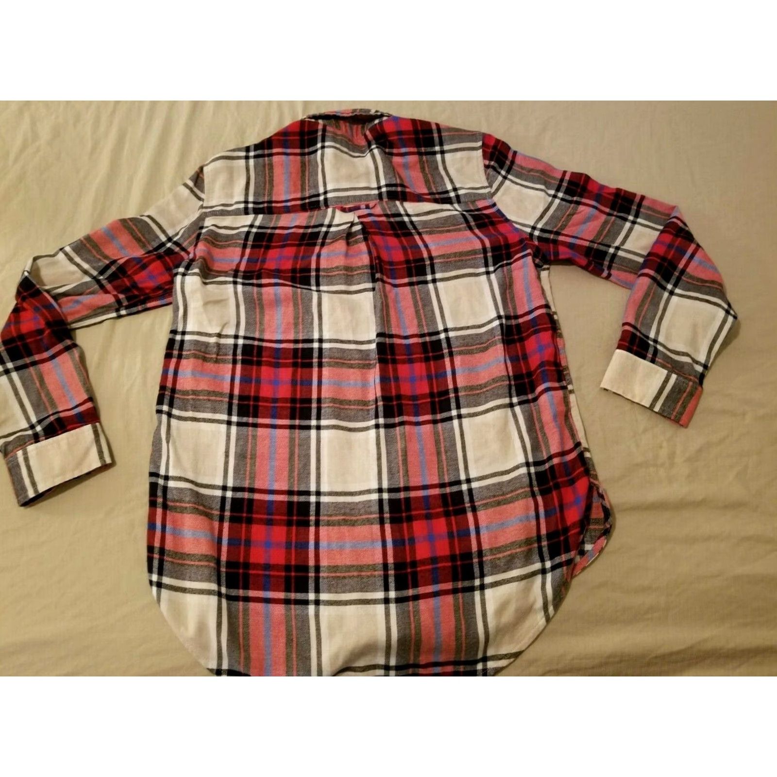 American Eagle Outfitters Womens American Eagle Outfitters Blouse Shirt M Red Cotton Button Dress-Style Top Size M / US 6-8 / IT 42-44 - 7 Thumbnail