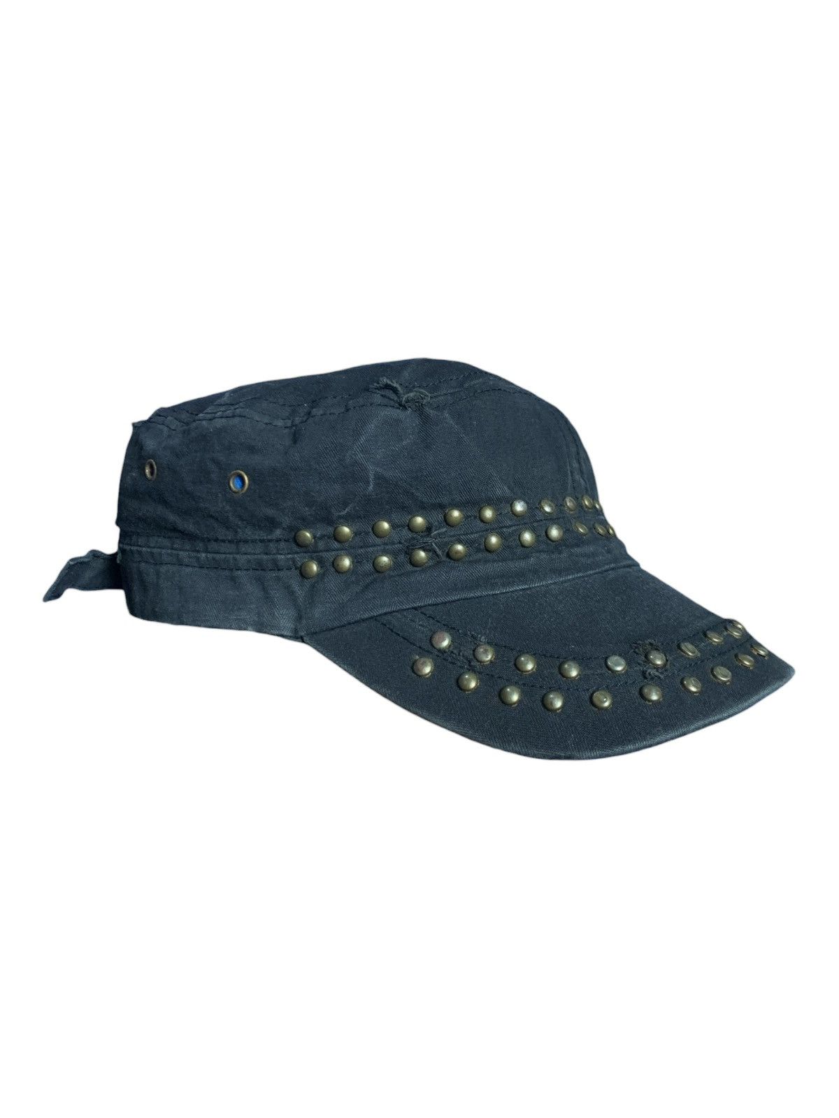 14th Addiction Sun Faded Black Military Radical Studded Cadet Hat Punk Size ONE SIZE - 1 Thumbnail