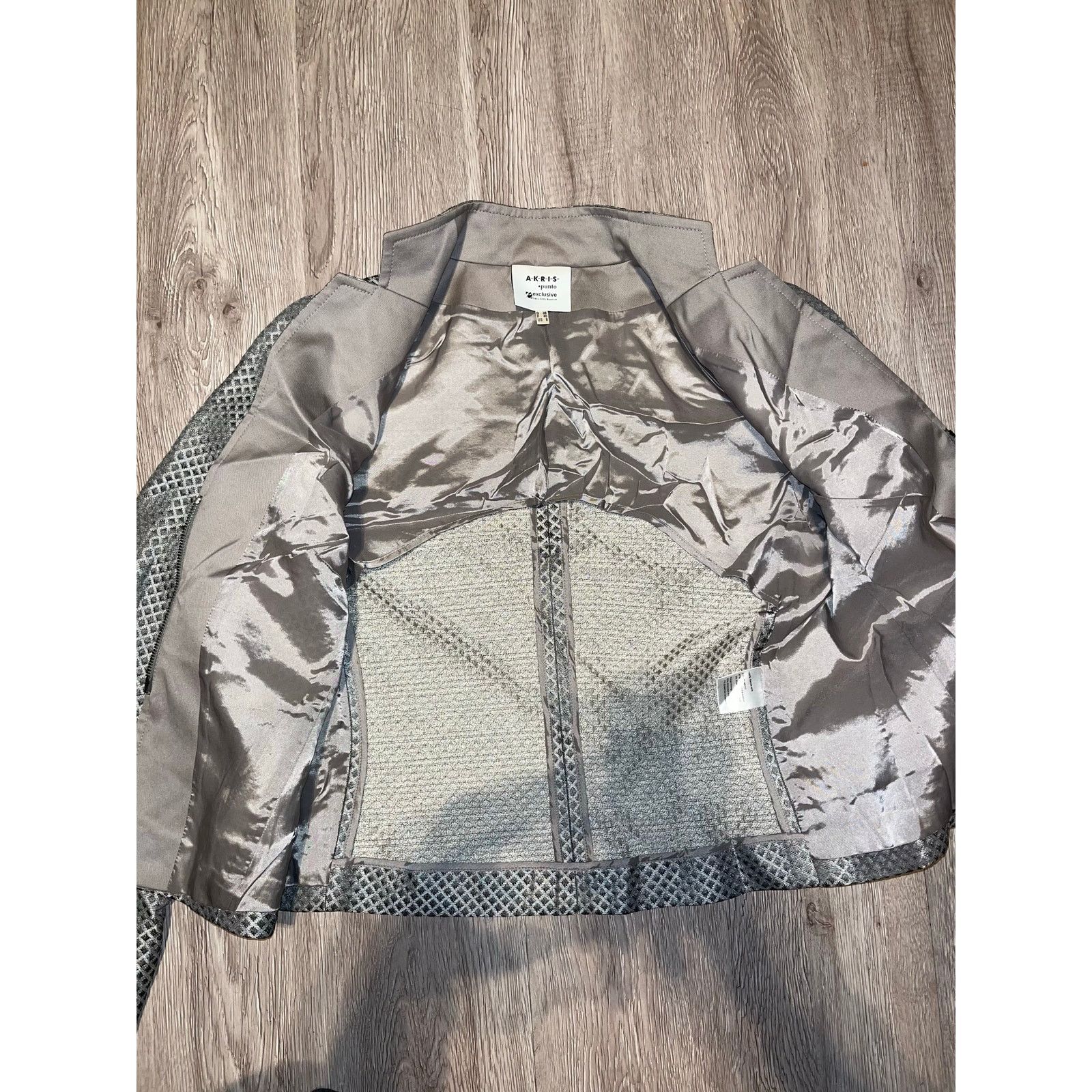 Akris Akris Punto - Zipper Blazer / Silver gray / US size 8 / NWOT Size M / US 6-8 / IT 42-44 - 5 Thumbnail