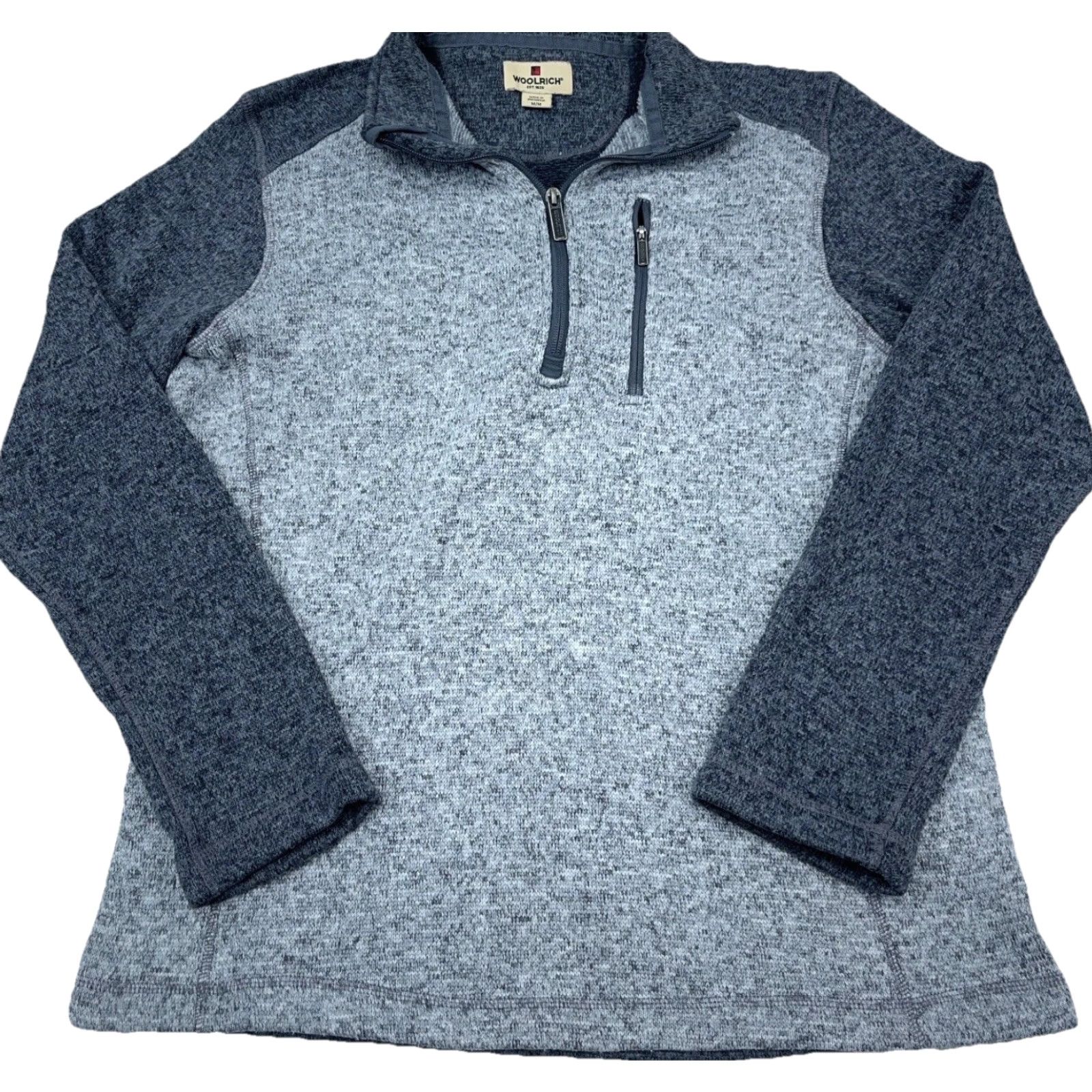 Vintage VINTAGE Woolrich Sweater Men Medium Gray Fleece Pullover Quarter Zip Jacket Heather A13 Size US M / EU 48-50 / 2 - 2 Thumbnail