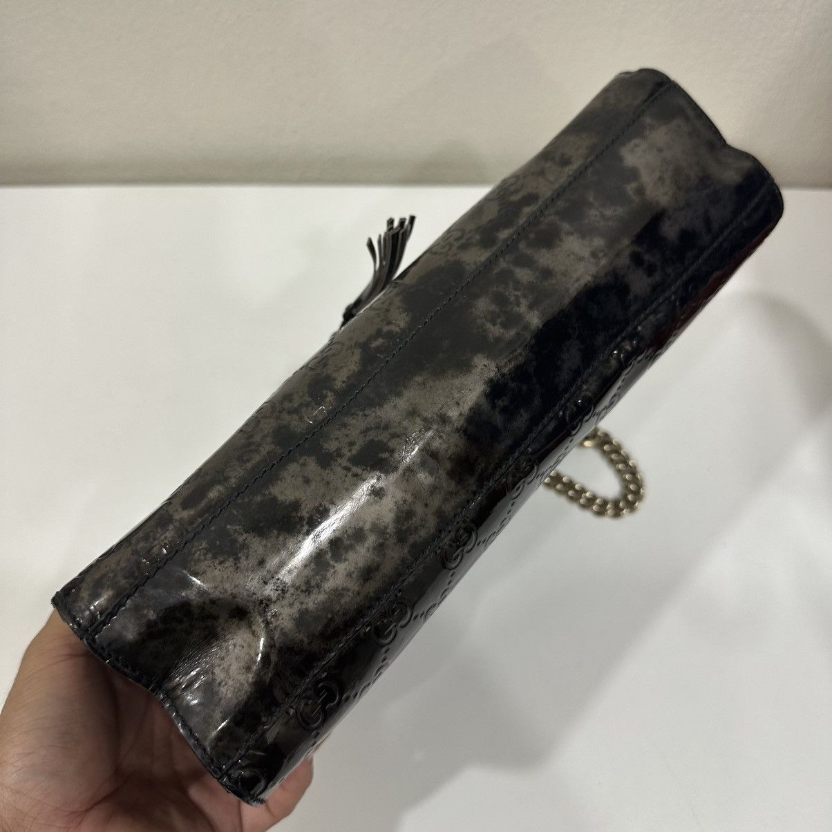 Gucci GUCCI HORSEBIT EMILY CHAIN SHOULDER BAG PATENT LEATHER 30 Size ONE SIZE - 7 Thumbnail