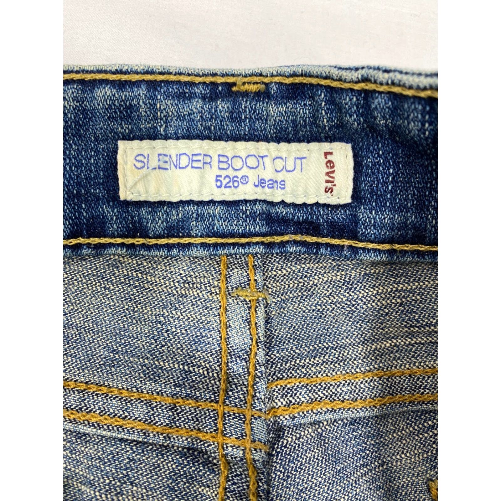 Levi's Levis 526 Jeans Womens Bootcut 526 Series Denim Blue 5-Pocket Stretch Size 12 Regular Full Length Inseam 31 in Size 34" / US 12 / IT 48 - 3 Thumbnail