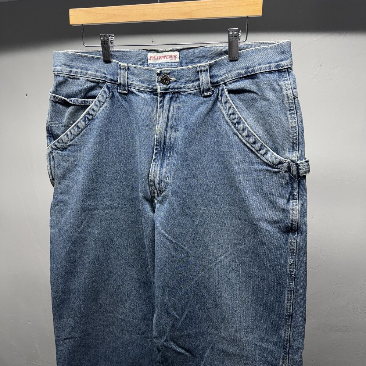 Vintage 90s Old Navy Baggy Wide Leg Painters Pants ERD Grunge Faded Size US 36 / EU 52 - 3 Thumbnail