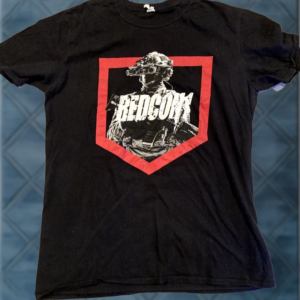 Logo 7 Redcon 1 - Black & Red Logo - DUAL SIDED PROMO T-Shirt - Men’s Size Large - COOL Size US L / EU 52-54 / 3 - 1 Thumbnail