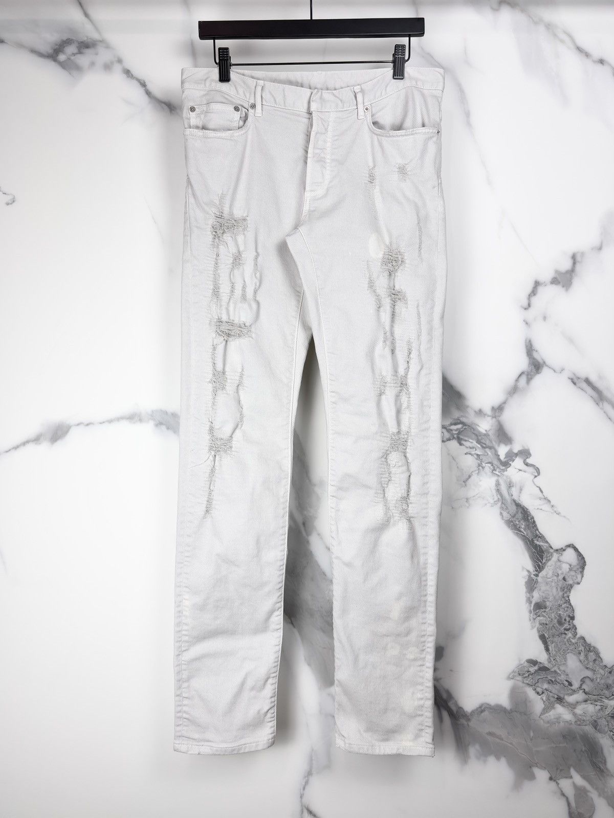 Dior Dior Homme Crash Distressed Repaired Denim Jeans KVA Size US 31 - 1 Thumbnail