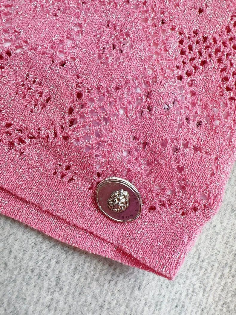 Chanel Chanel 22P Pink Cropped Hollow Tank Top Size M / US 6-8 / IT 42-44 - 4 Thumbnail