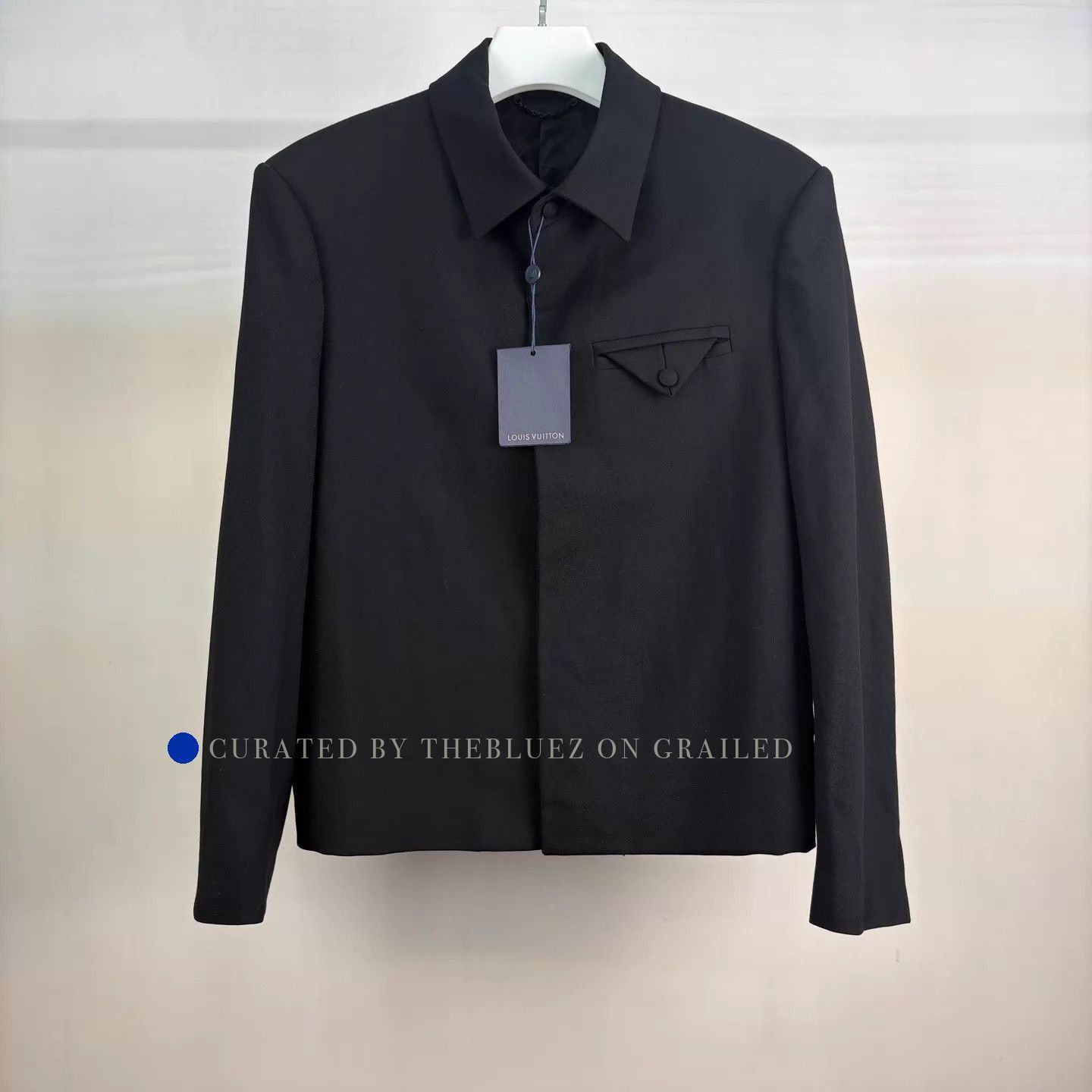 Louis Vuitton Black Pearl Embroidered Wool & Cupro Jacket Size US M / EU 48-50 / 2 - 1 Thumbnail