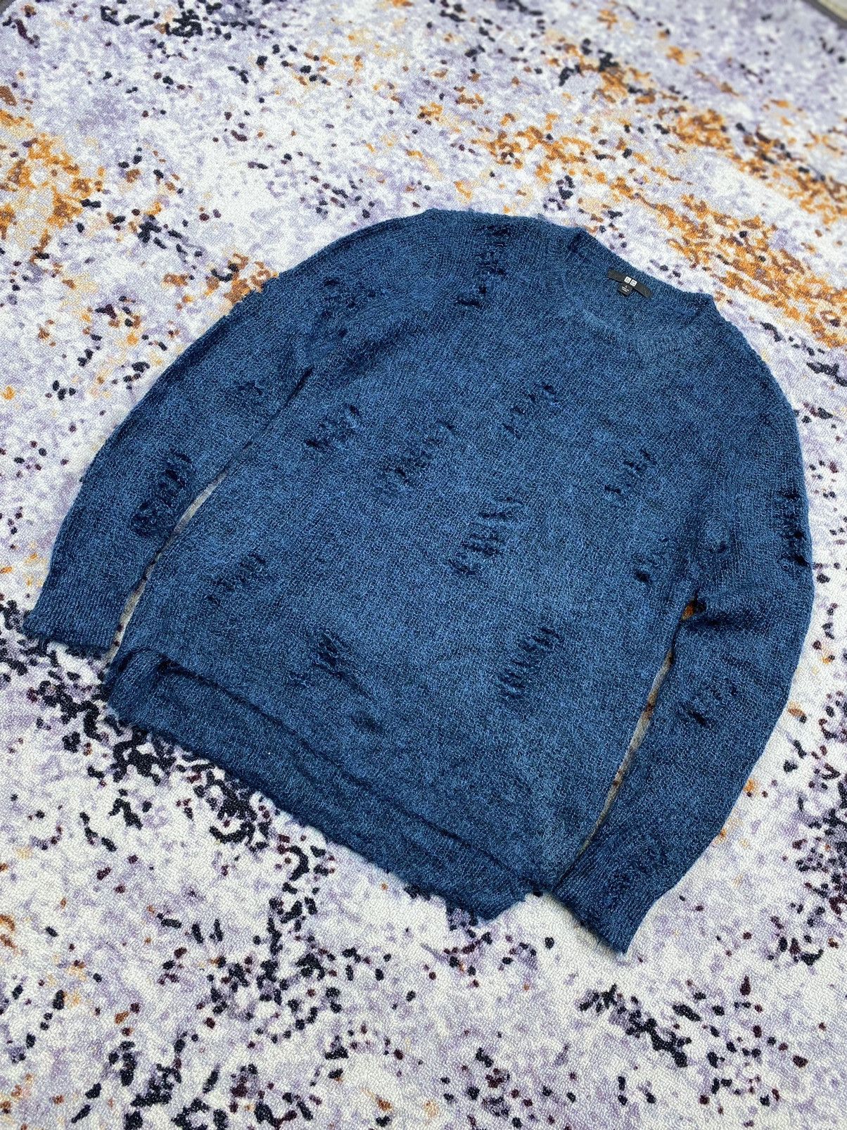 Beauty Beast × Japanese Brand Uniqlo Distressed Knit Sweater Ghotic Punk y2kstyle Size US L / EU 52-54 / 3 - 2 Thumbnail