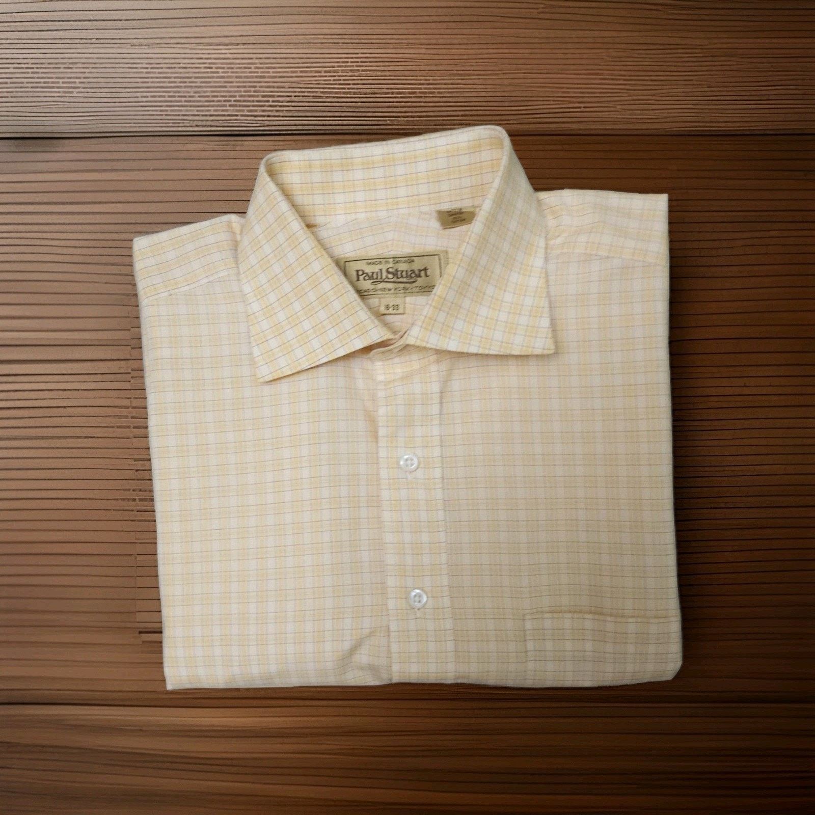 Paul Stuart Paul Stuart Check Cotton Spread Collar Long Sleeve 16/33 Size US L / EU 52-54 / 3 - 2 Thumbnail
