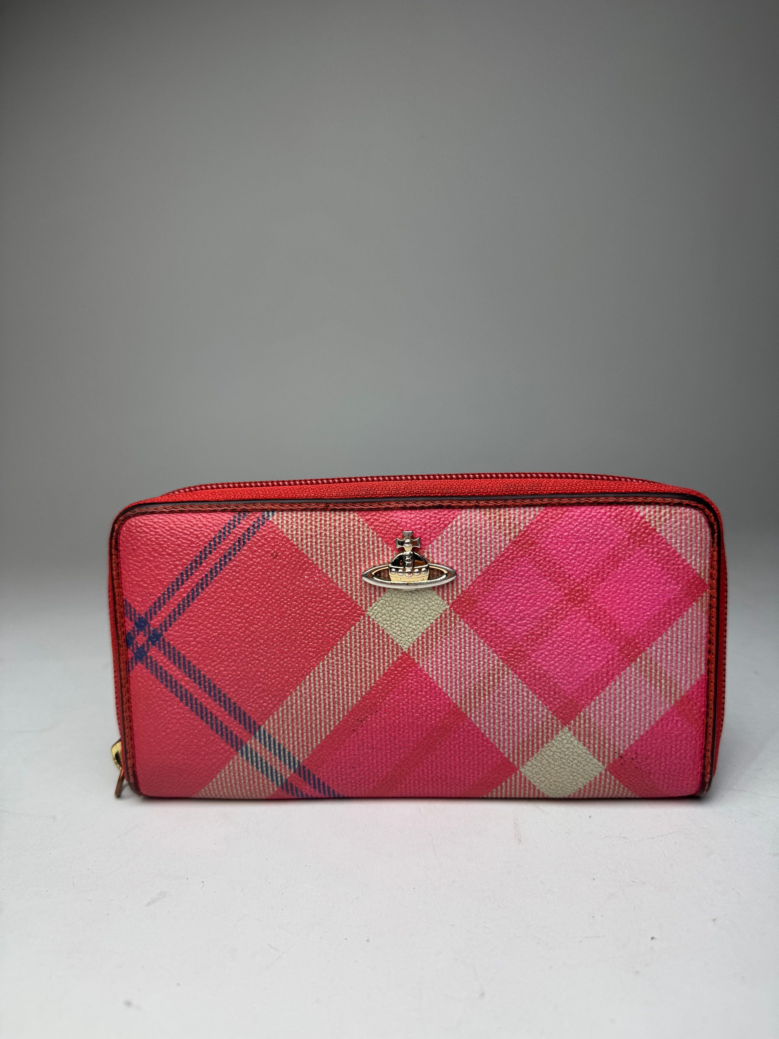 Vivienne Westwood Vintage Leather Checked Wallet Pink Size ONE SIZE - 1 Thumbnail