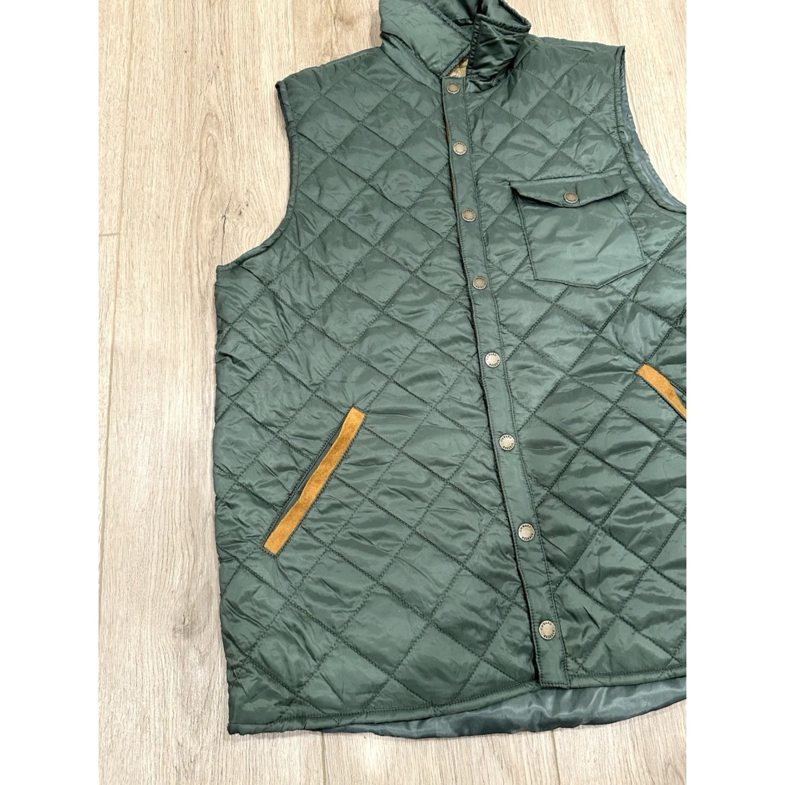 Vintage NWT Onward Reserve Braswell Vest Mens Medium Olive Green Quilted Nylon Snap Front Size US M / EU 48-50 / 2 - 3 Thumbnail