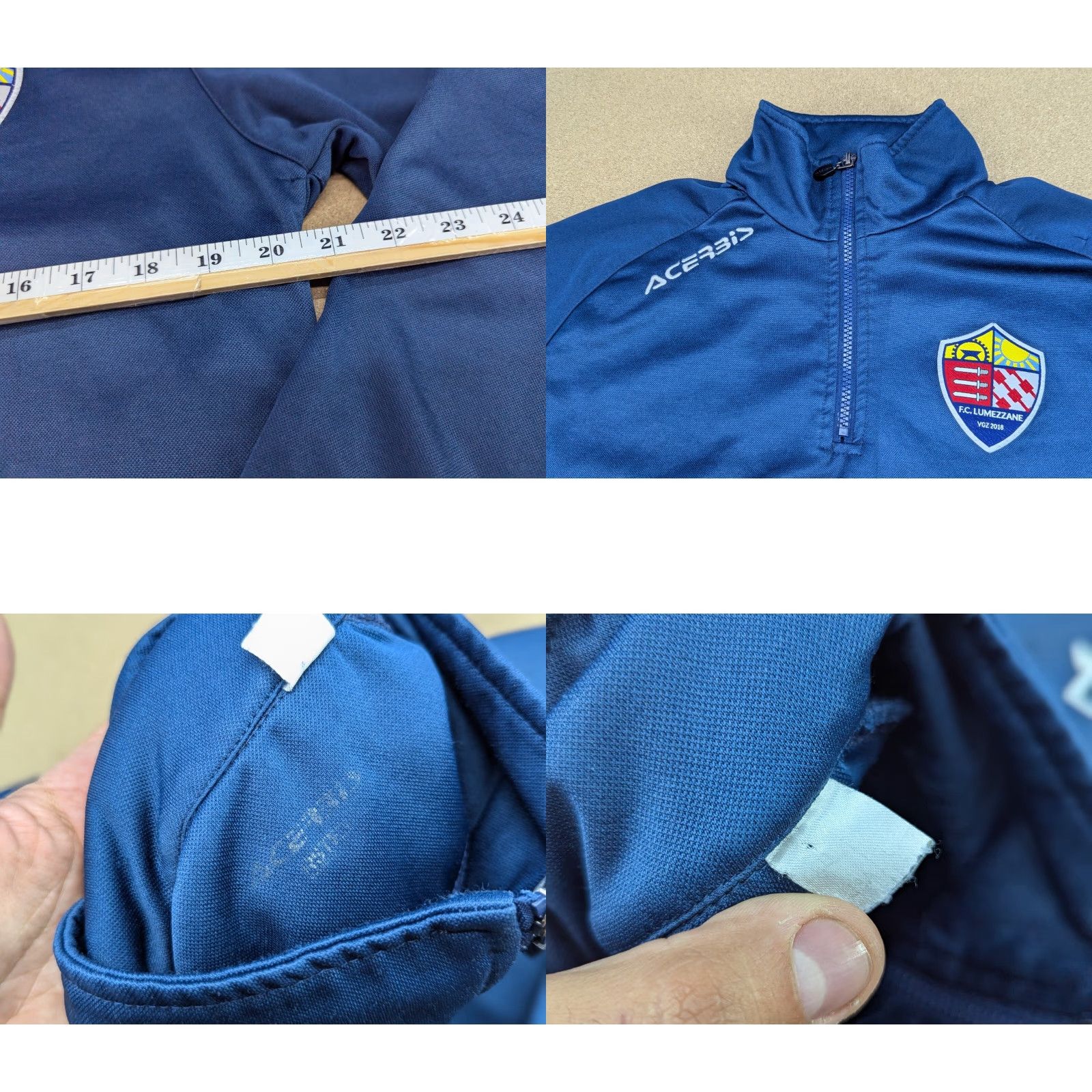 Vintage Acerbis FC Lumezzane Mens Track Jacket Size L Full Zip Football Adult Blue Size US L / EU 52-54 / 3 - 8 Thumbnail