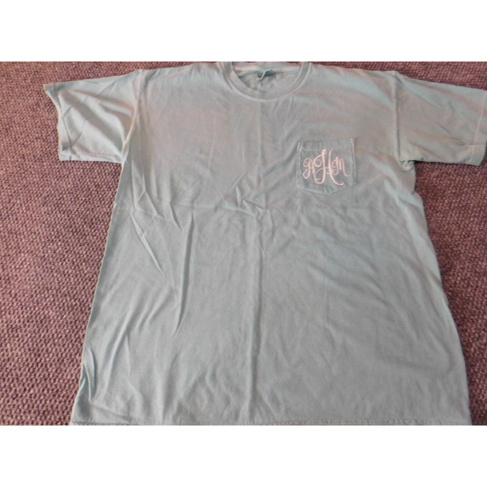 Comfort Colors Comfort Colors Mens Shirt L blue Crew Short Sleeve Pocket T-Shirt Classic Logo Cotton Knit Modern Regular Mens Size US L / EU 52-54 / 3 - 3 Thumbnail