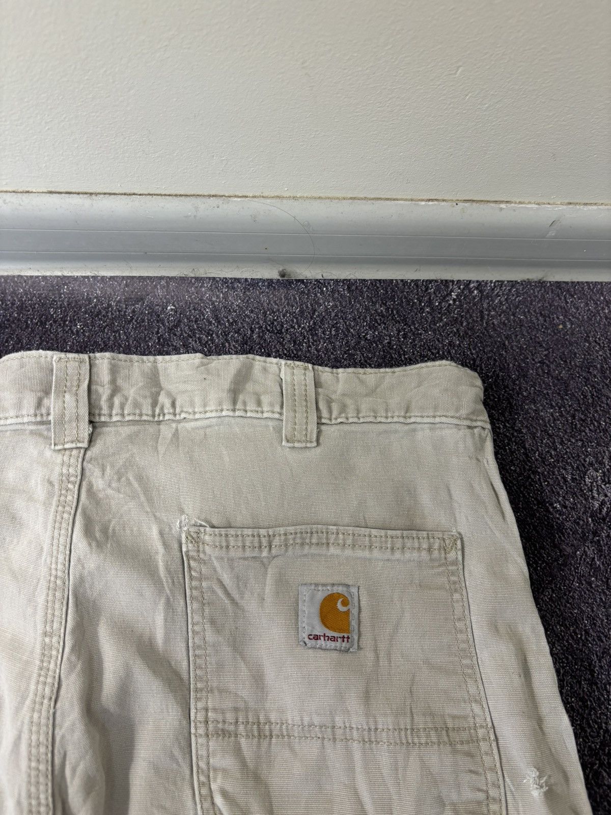 Carhartt Vintage Carhartt Y2K Workwear Beige Hype Carpenter Shorts Size US 36 / EU 52 - 7 Thumbnail