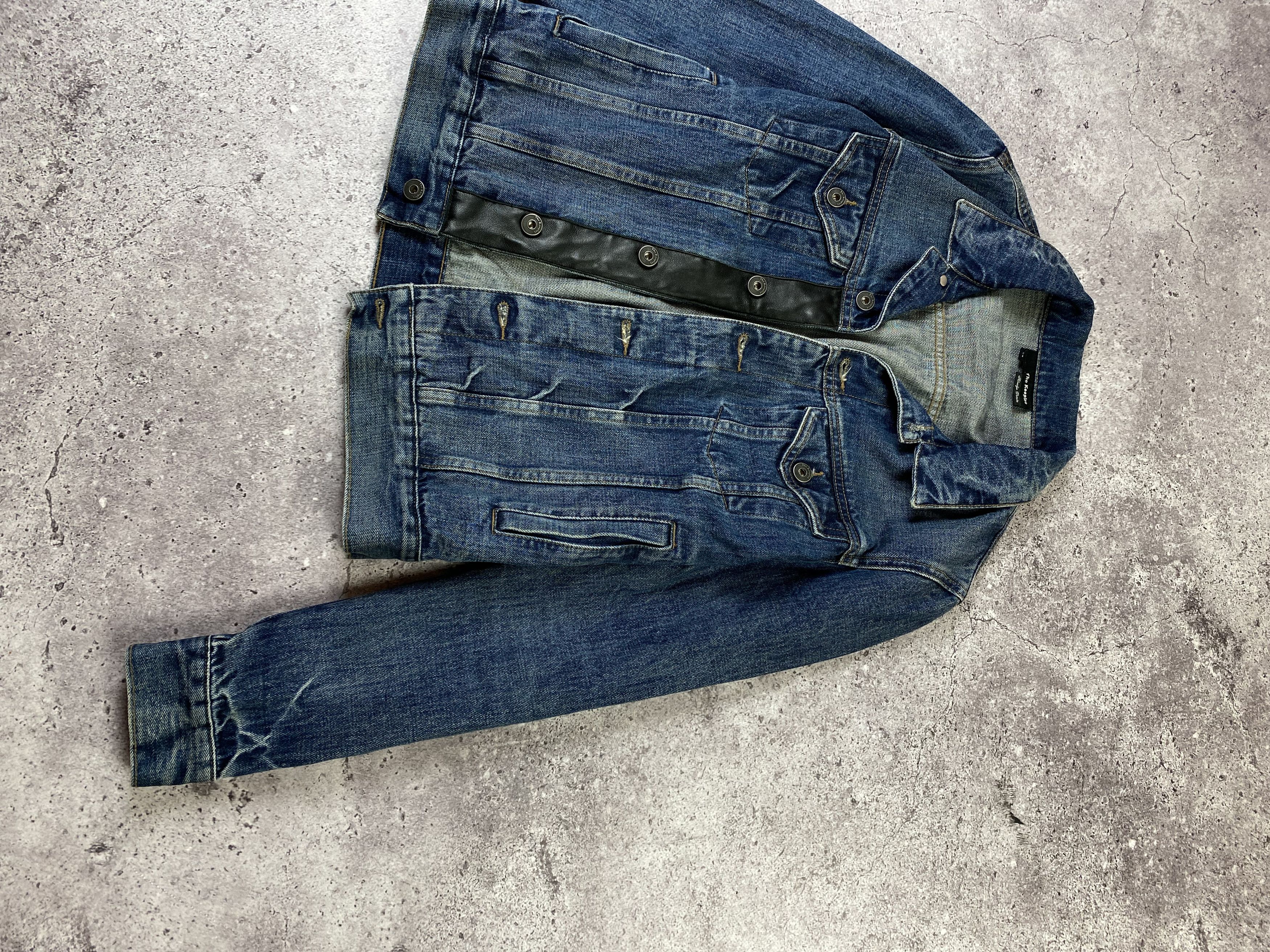 The Kooples The Kooples Denim Jacket With Leather Patch Faded Size US XS / EU 42 / 0 - 2 Thumbnail
