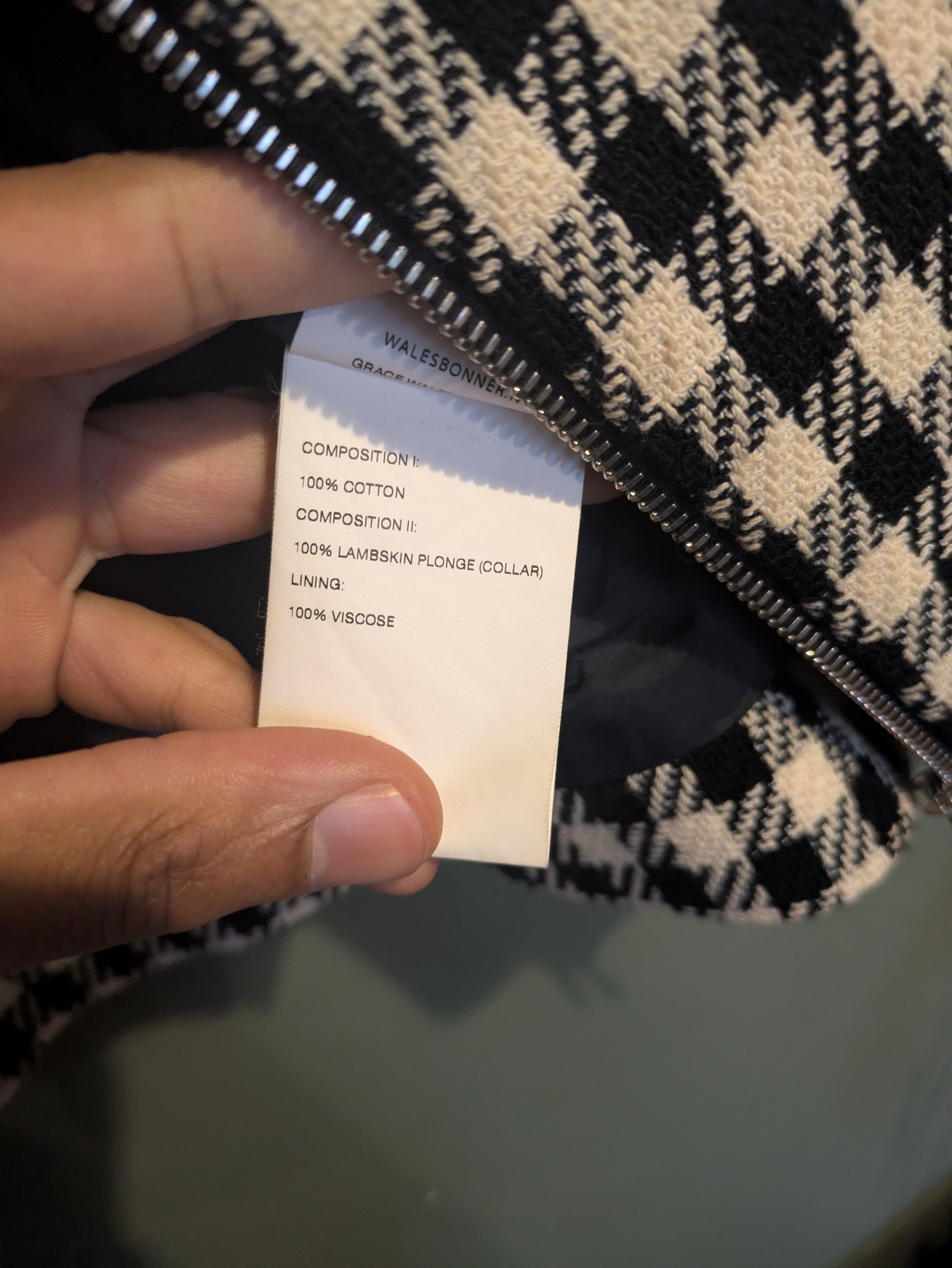 Wales Bonner AW18 black cream jacket jacket Size US M / EU 48-50 / 2 - 7 Thumbnail