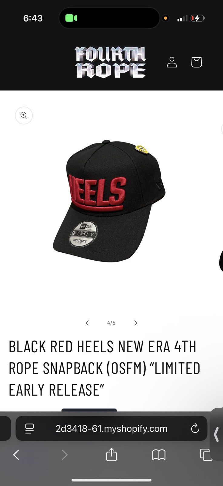 New Era Westside Gunn”Heels” A frame hat EXTERMELY RARE Size ONE SIZE - 4 Thumbnail