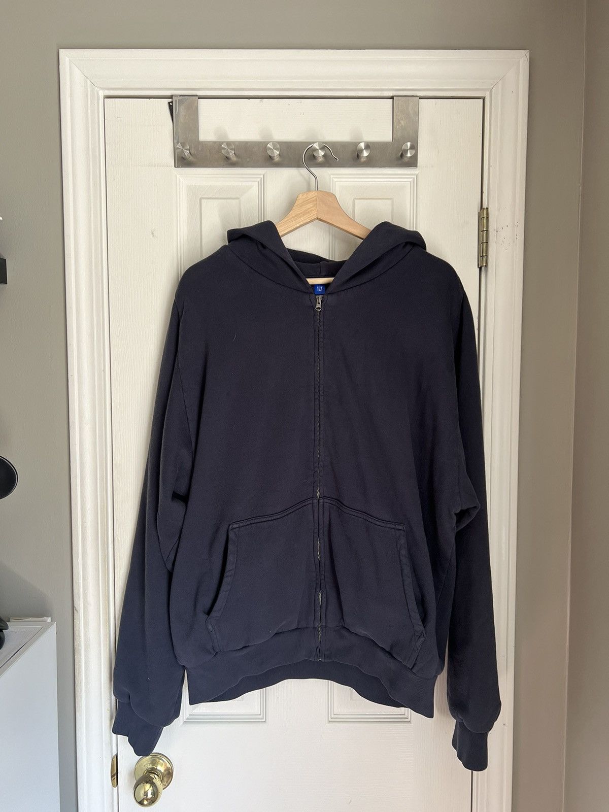 image of Yeezy Gap Unreleased Zip Up Hoodie Size XL Navy Blue, Men's