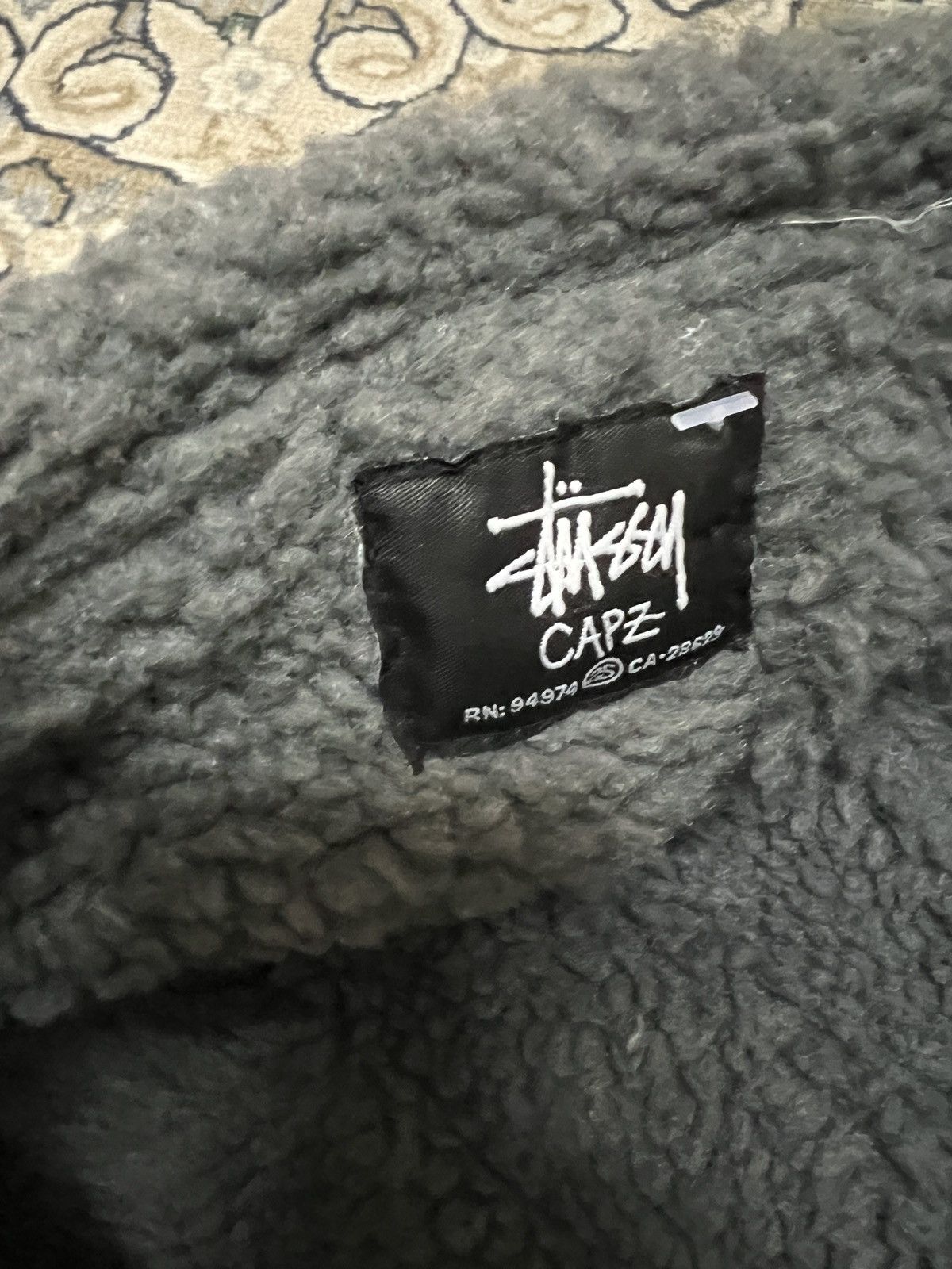Stussy Stussy Hat Cap Fleece Lined Warm Winter Adjustable Size ONE SIZE - 4 Thumbnail
