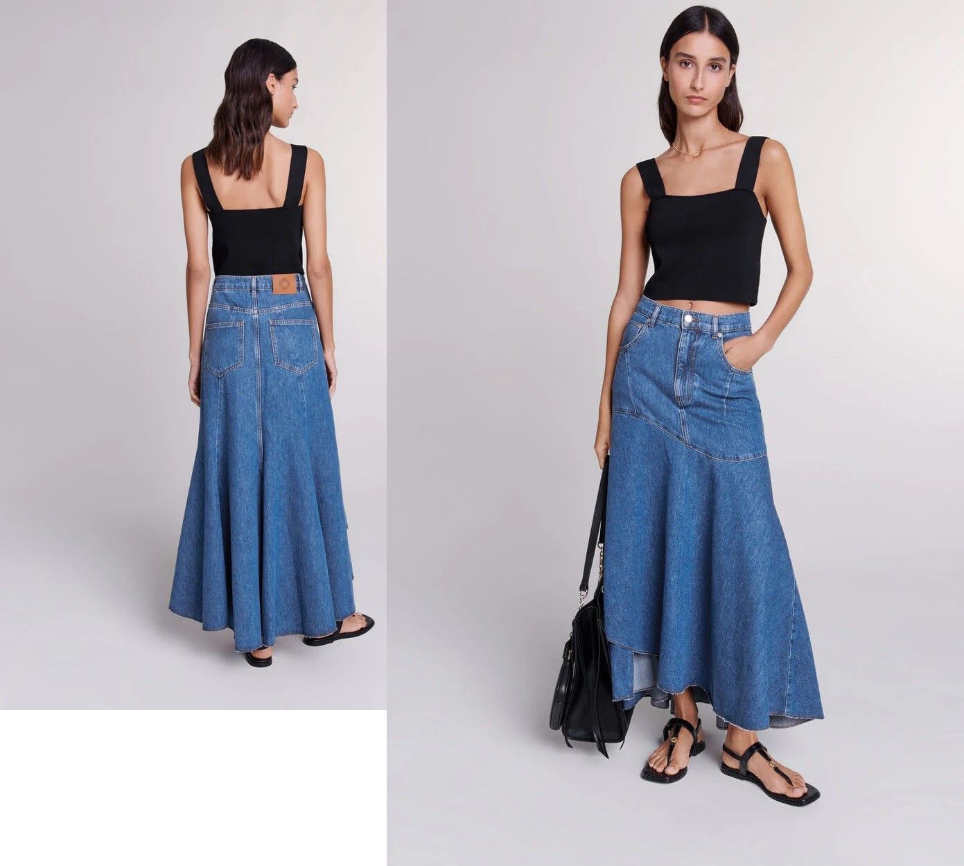 Maje Denim blue skirt midi Size 28" / US 6 / IT 42 - 3 Thumbnail