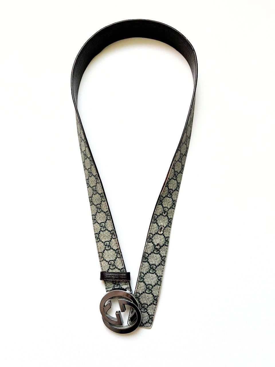 Gucci Vintage Gucci classic monogram belt Size ONE SIZE - 4 Thumbnail