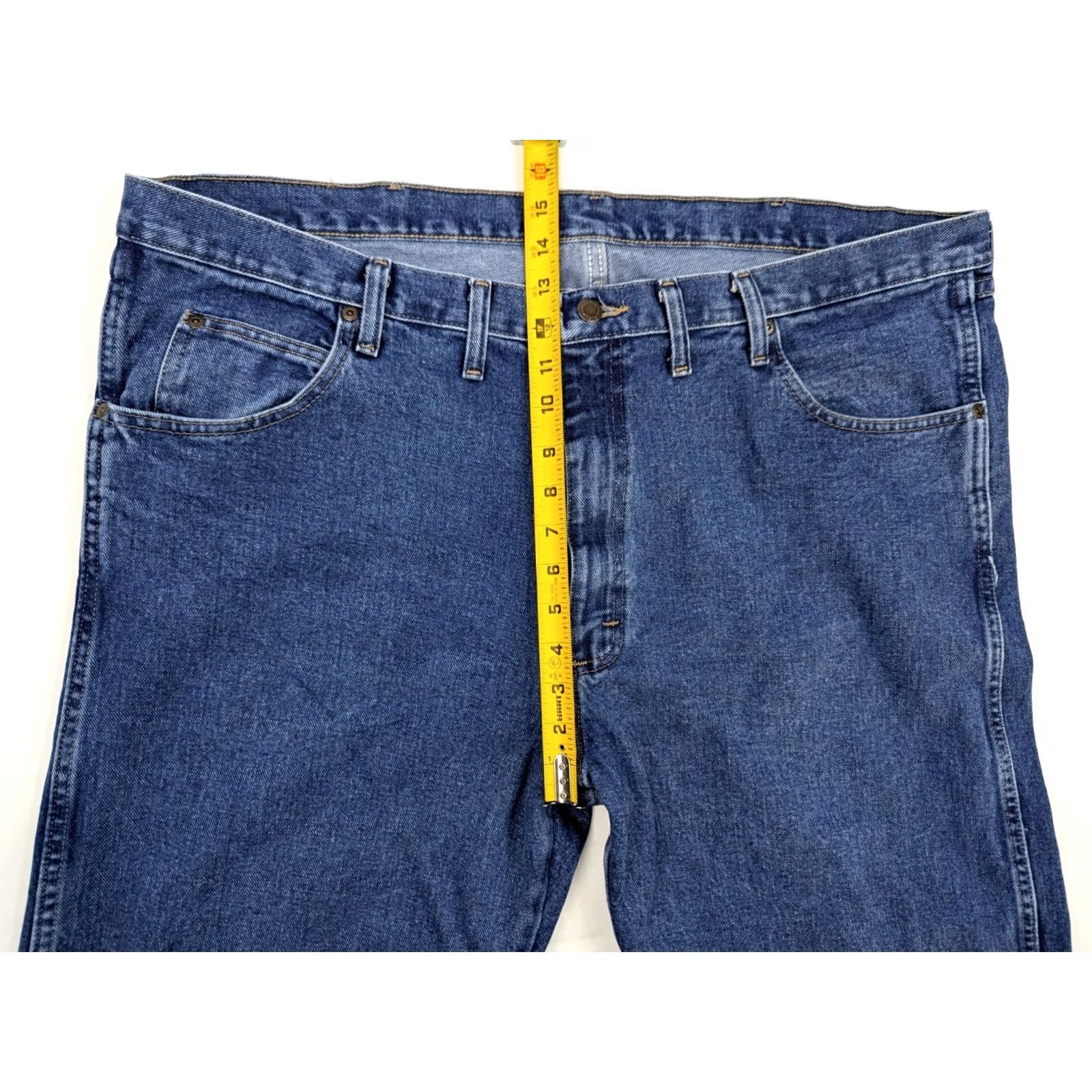 Wrangler Wrangler Rugged Wear Relaxed Fit Jeans Men 44x30 Denim Workwear 5-Pocket Solid Blue Leather? No Size US 44 / EU 60 - 4 Thumbnail