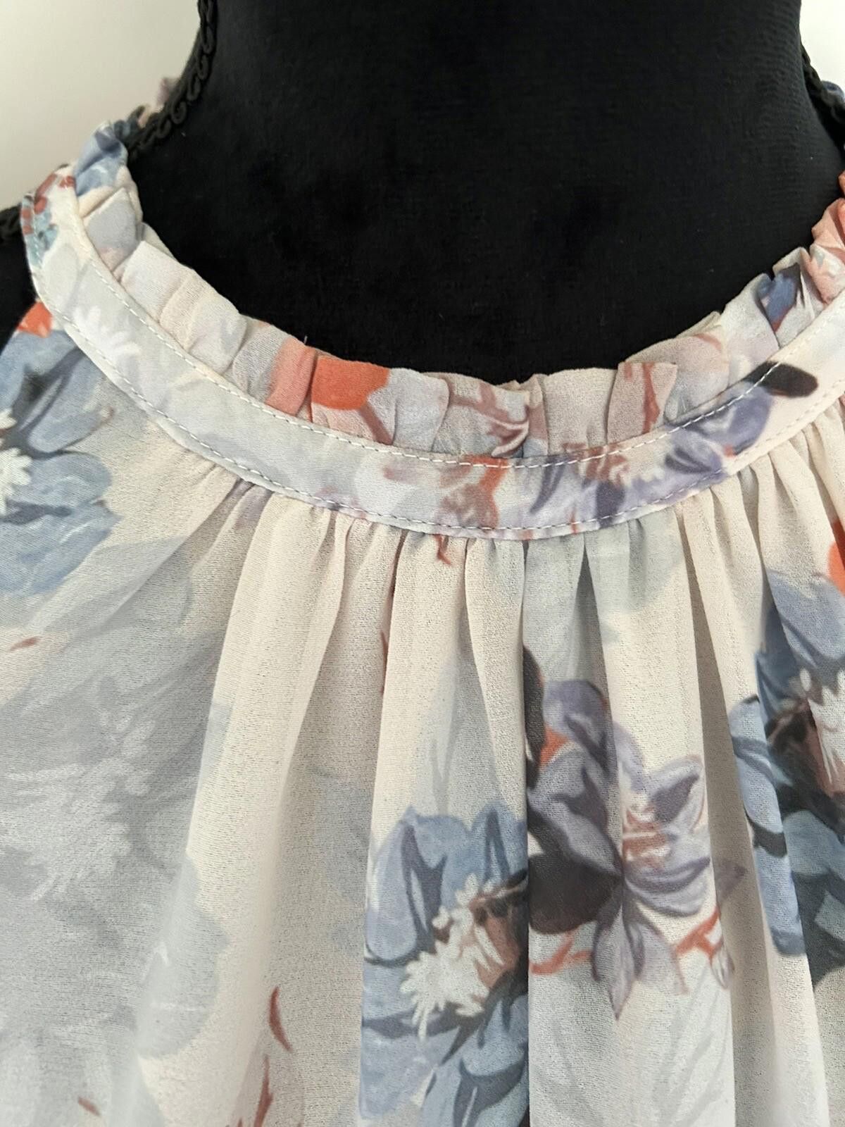 Designer Forever New Floral Singlet Sleeveless High Neck Size 8 (001) Size S / US 4 / IT 40 - 6 Thumbnail