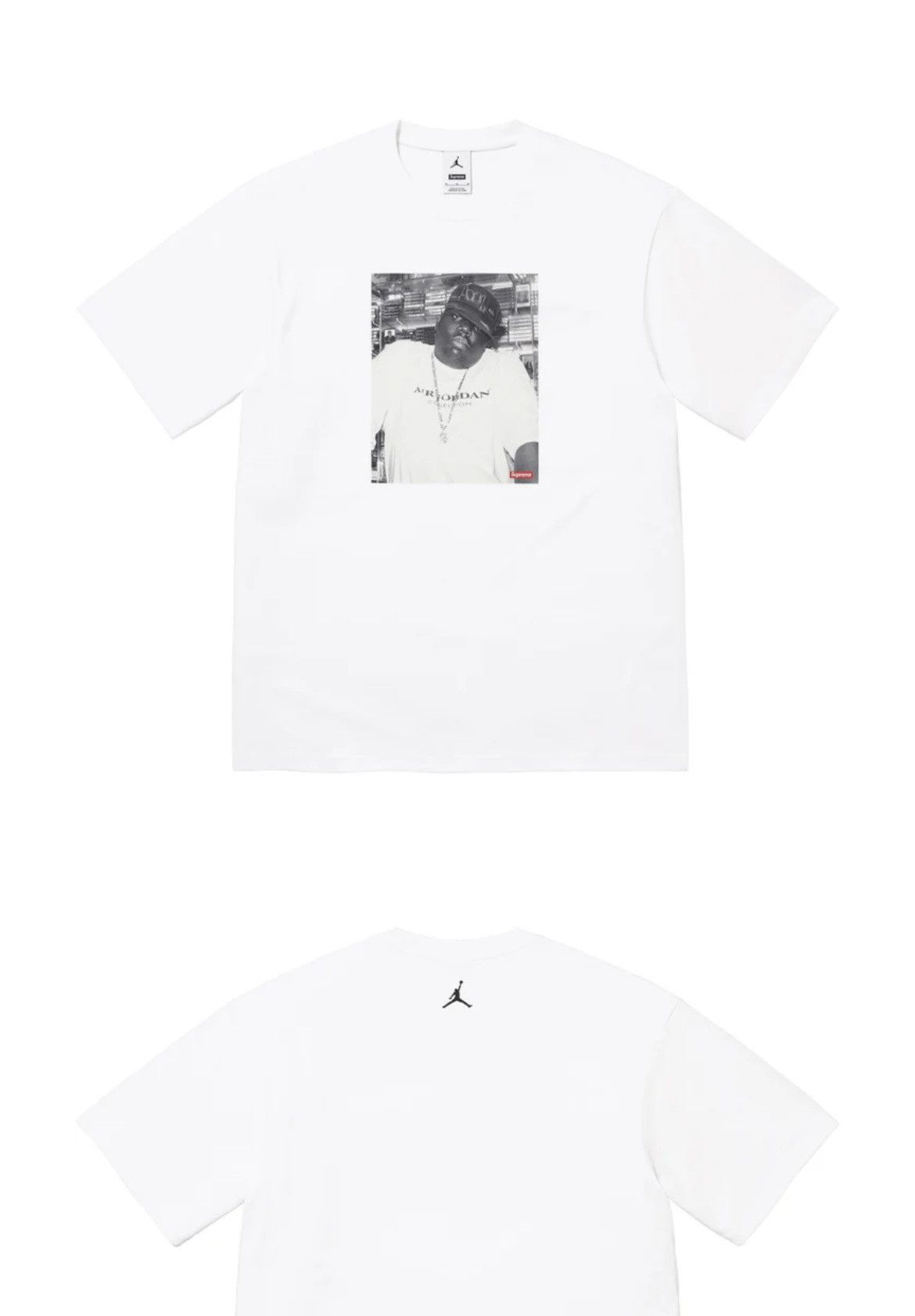 Supreme Jordan Biggie S S Top White Men｜Tシャツ