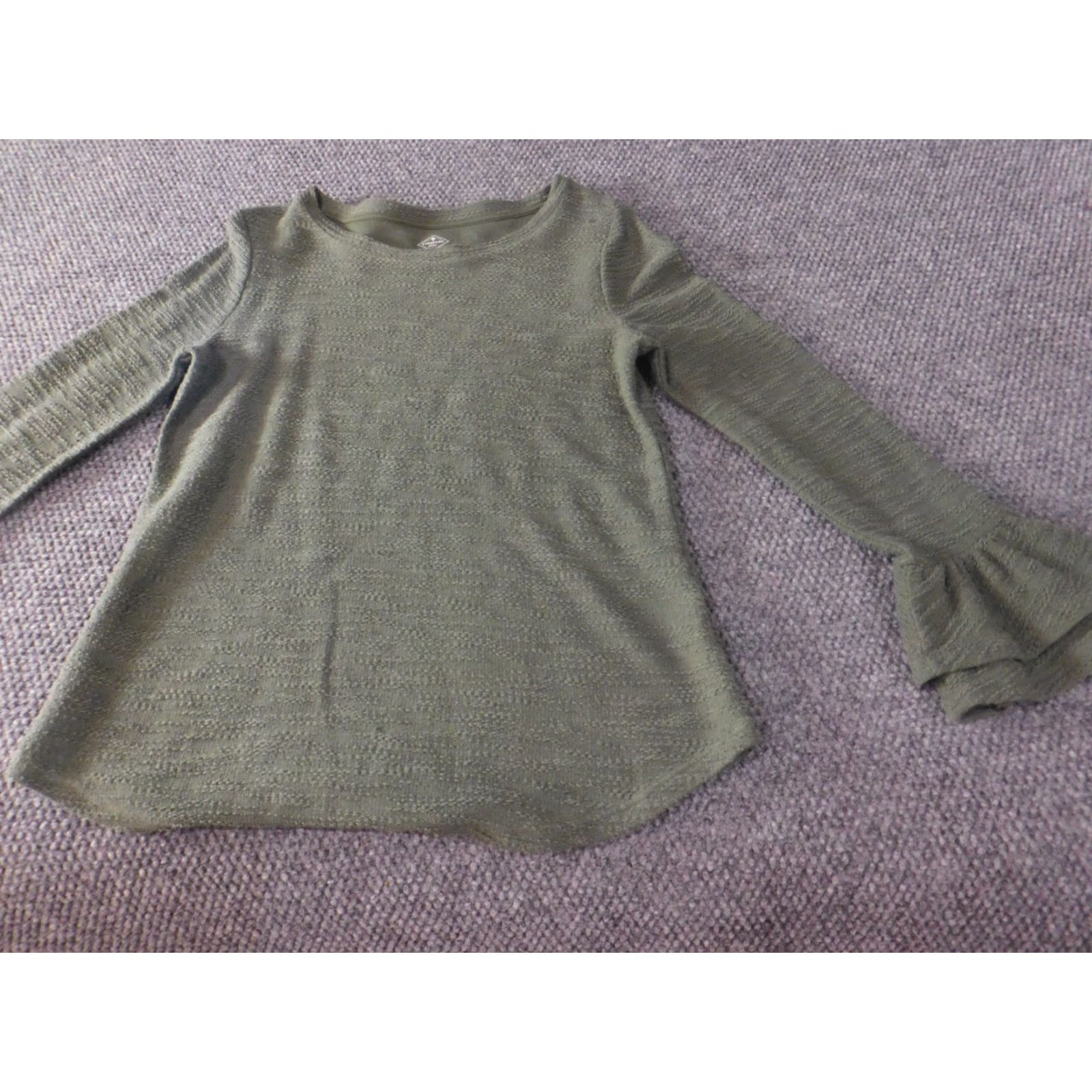 Vintage St. John's Bay Sweater Womens Medium Green Crew Neck Pullover Stretch Knit Raglan Sleeve Regular Size M Size M / US 6-8 / IT 42-44 - 3 Thumbnail