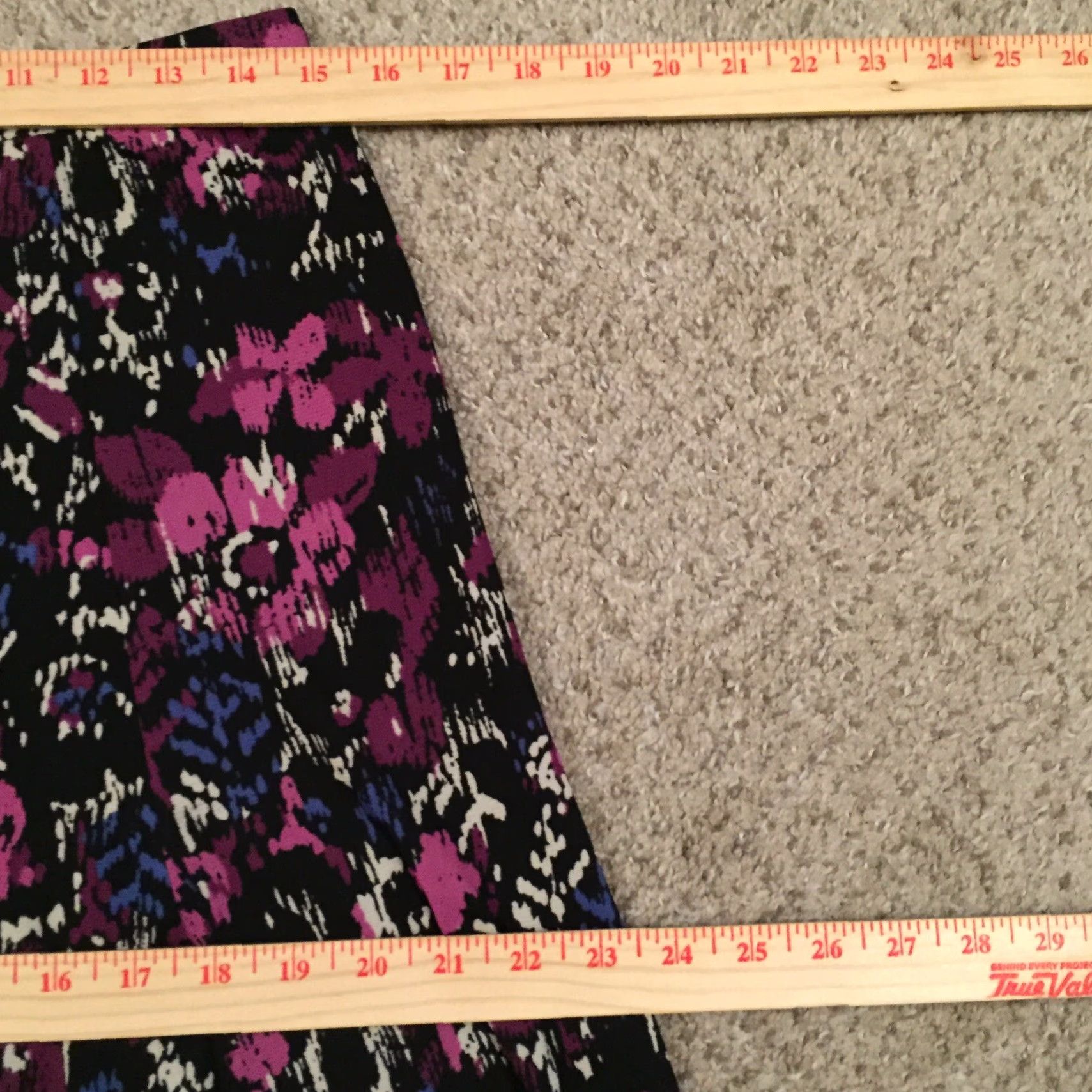 Vintage Sag Harbor Skirt Purple Floral Maxi Long Lined Pull On S Women Size 28" / US 6 / IT 42 - 3 Thumbnail