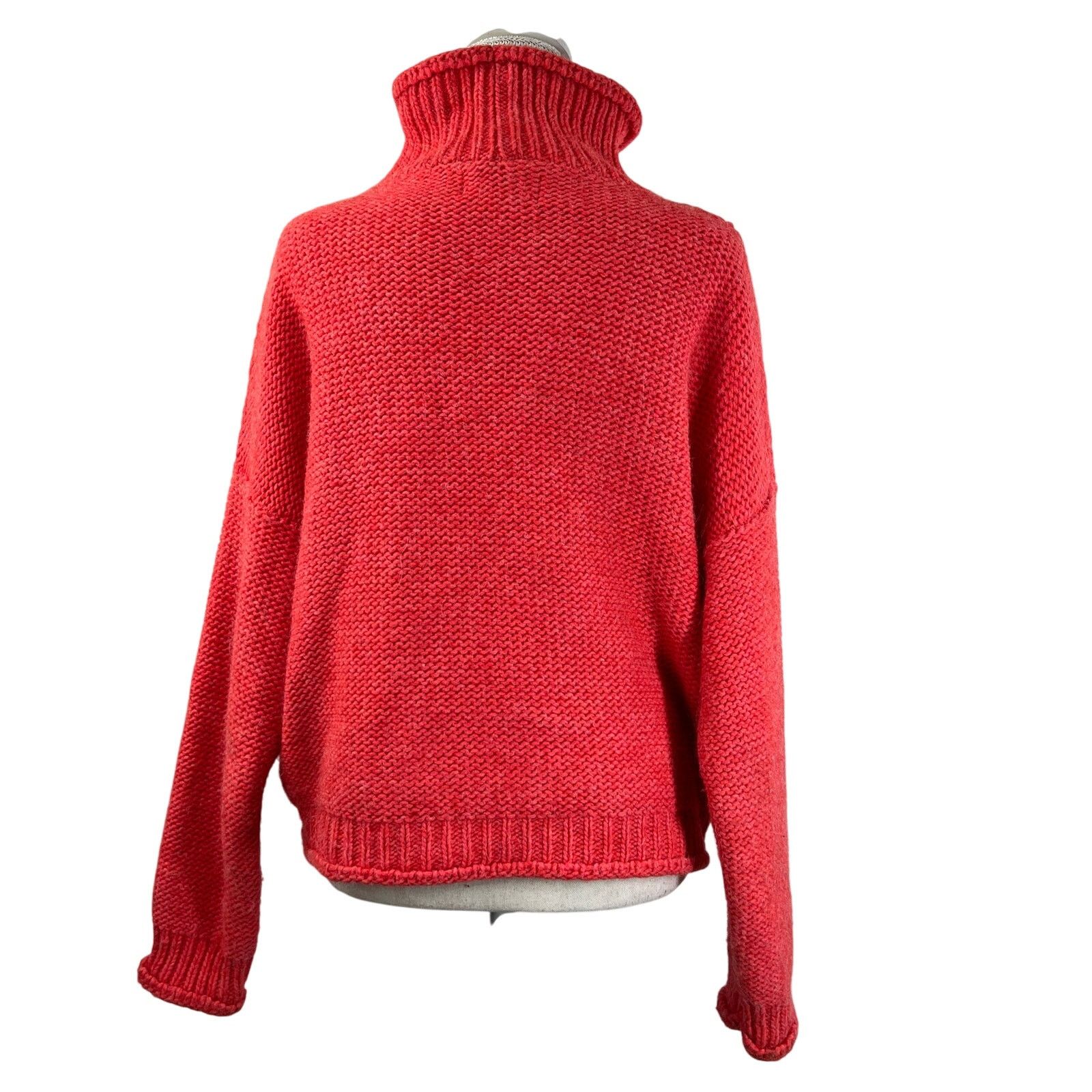 Anthropologie Anthropologie Lottie Sweater Coral Turtleneck Chunky Knit Size US XL / EU 56 / 4 - 9 Thumbnail