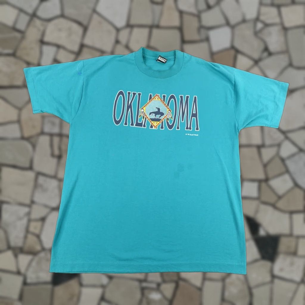 Fruit Of The Loom **Vintage Oklahoma Shirt Mens 90s Blue XL** User: Vintage Oklahoma Shirt Mens Blue 90s XL Size US XS / EU 42 / 0 - 1 Thumbnail