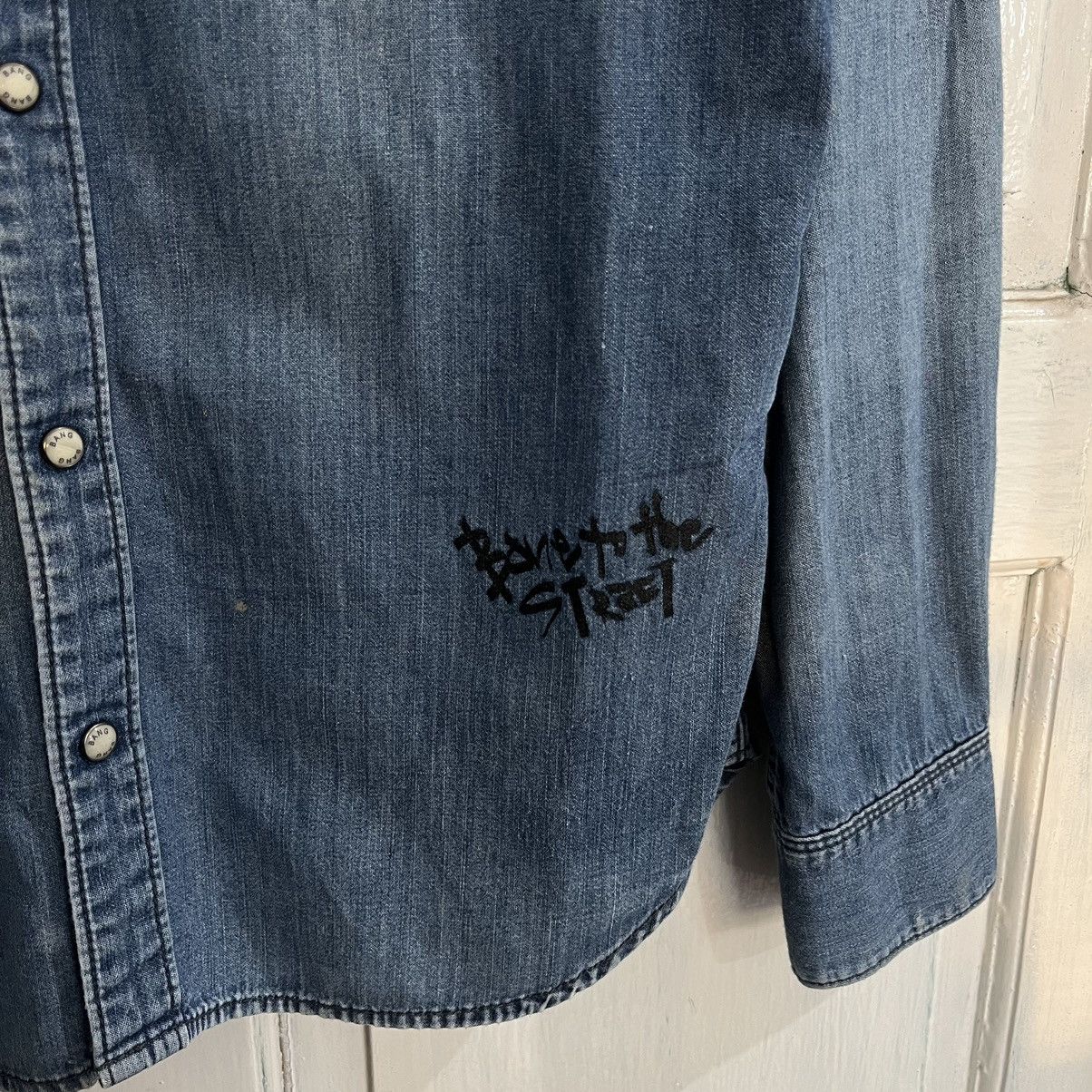 Japanese Brand Japanese Brand Bone To The Street Denim Jacket Size US L / EU 52-54 / 3 - 3 Thumbnail